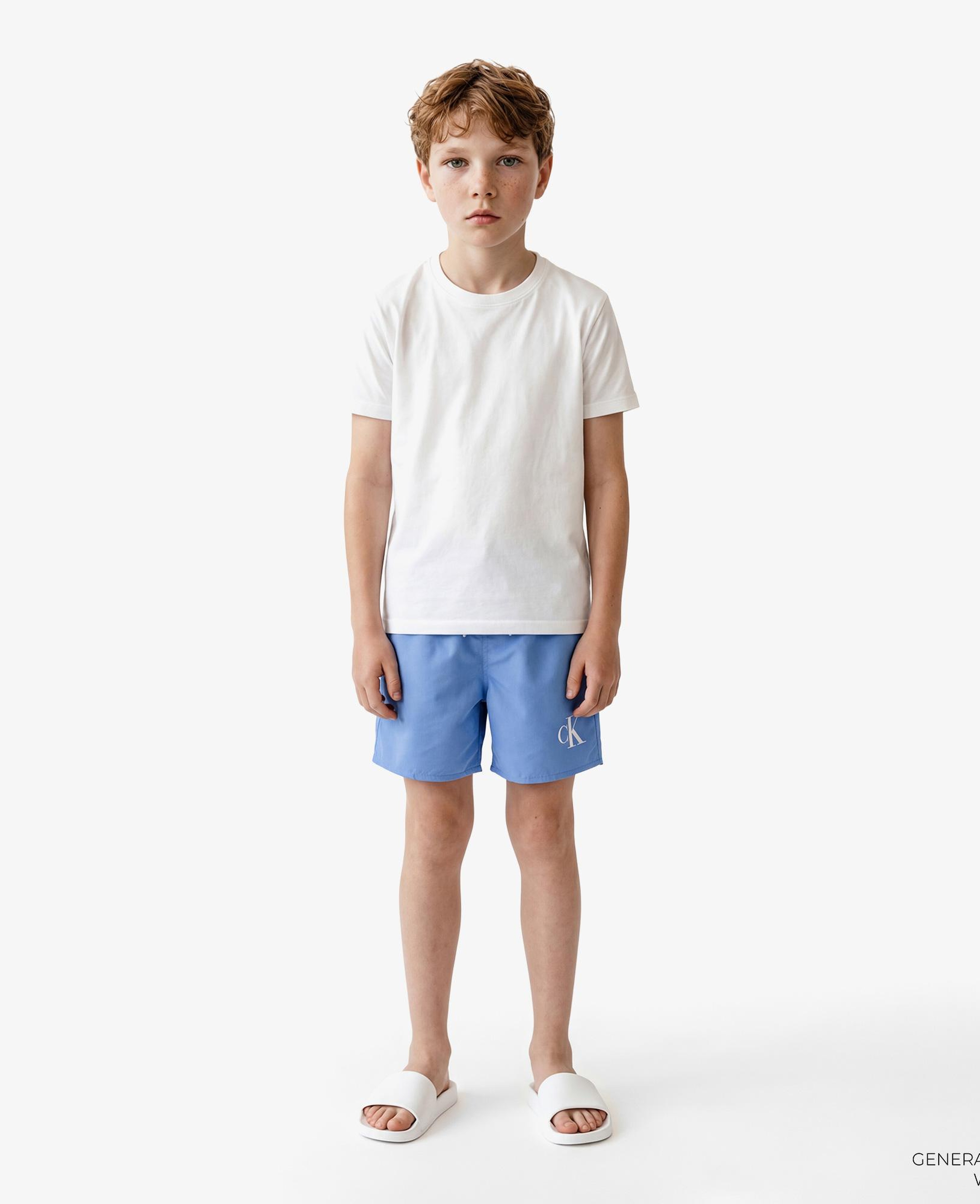 Calvin Klein Medium Drawstring Çocuk Mavi Deniz Şortu