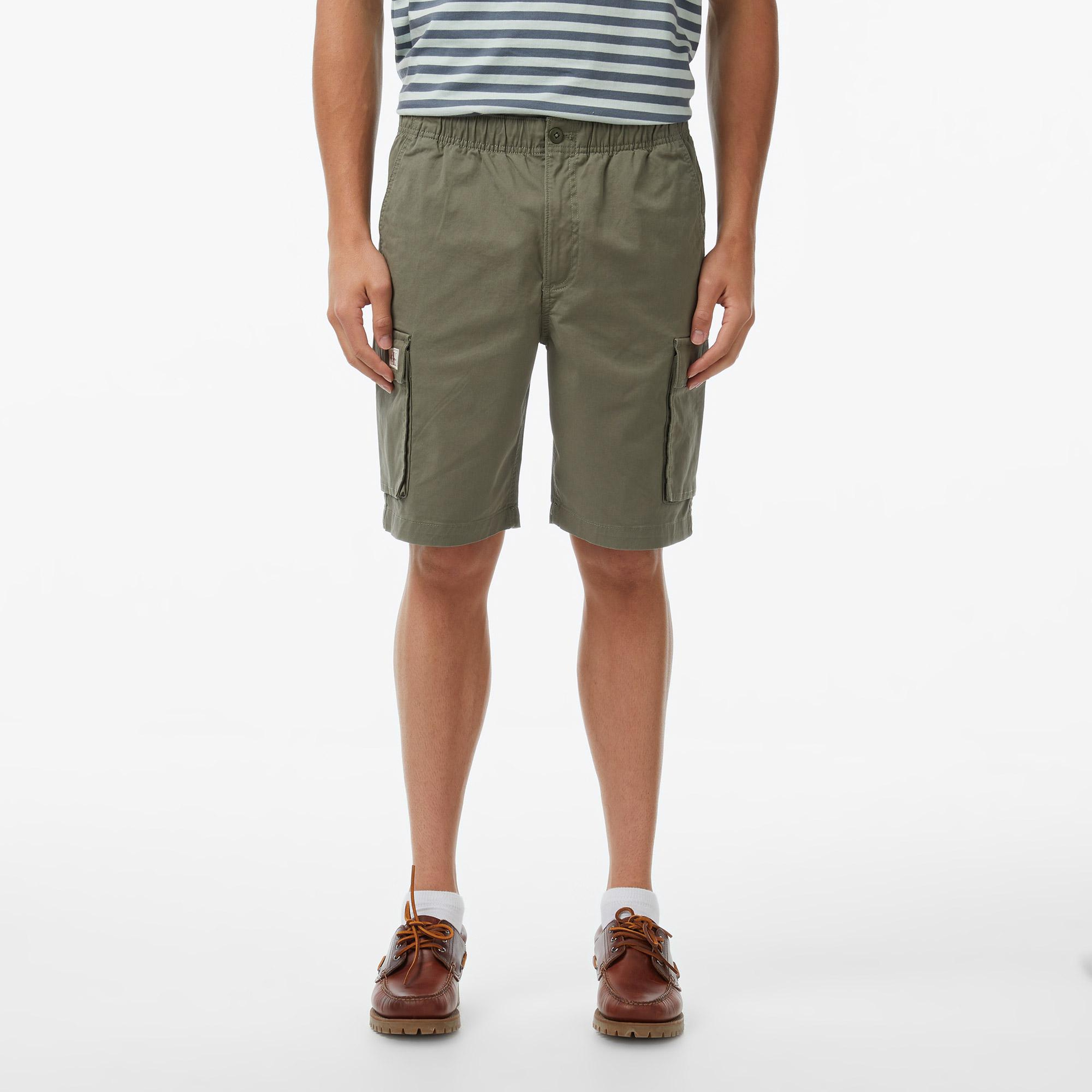 Calvin Klein Straight Comfort Cotton Cargo Erkek Haki Şort