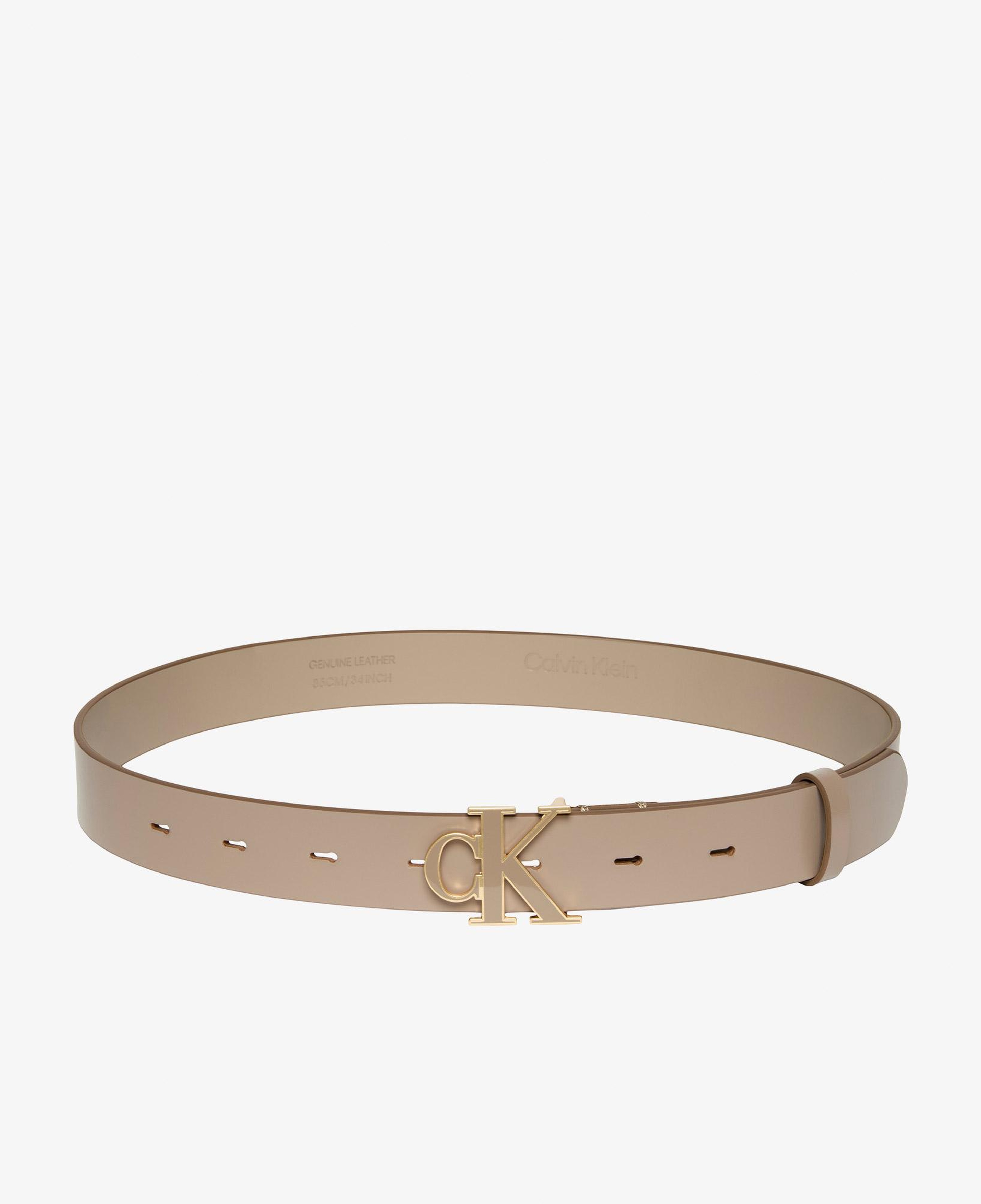 Calvin Klein Round Ck Buckle 30mm Belt Inlay Kadın Kahverengi Kemer