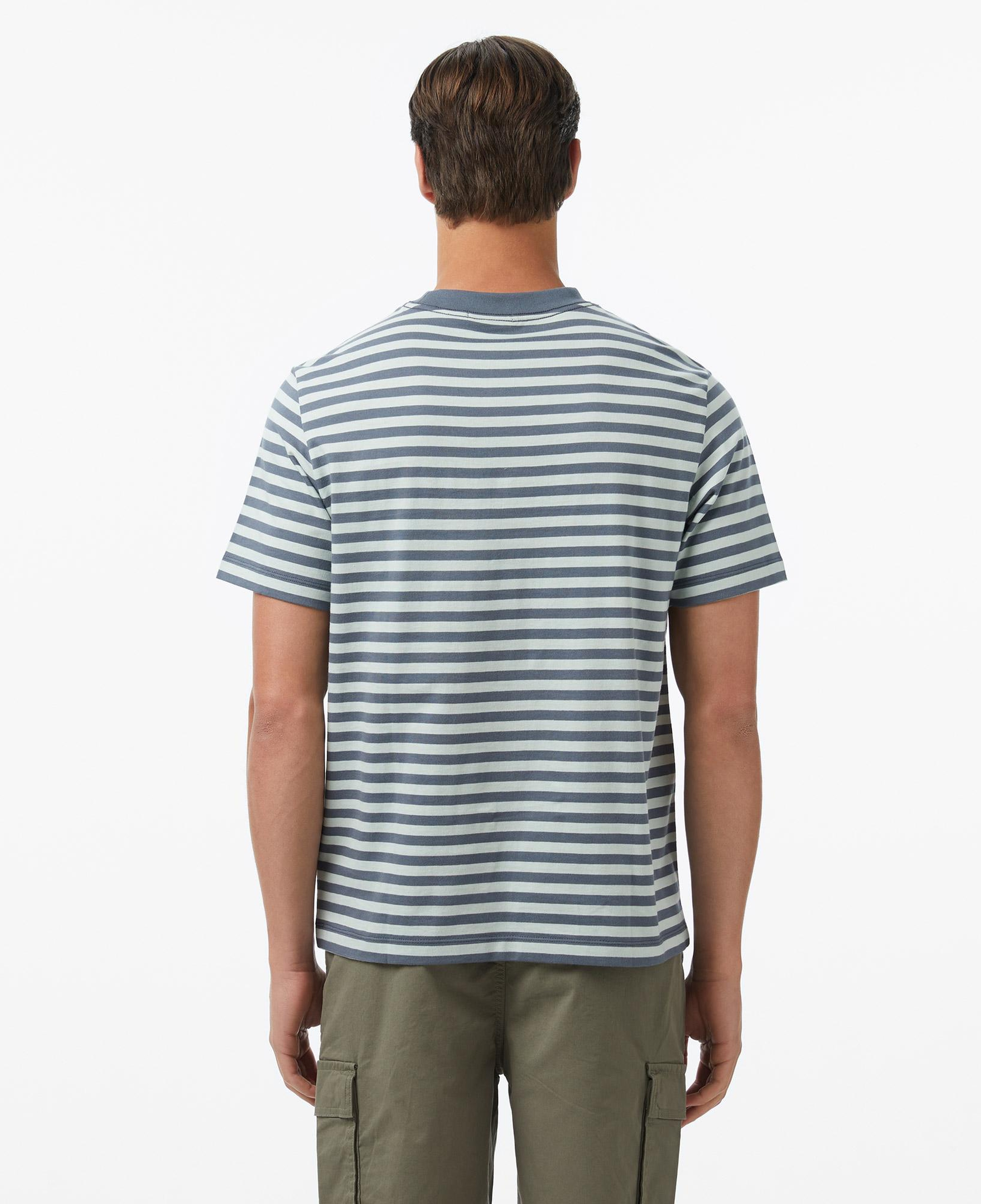 Calvin Klein 20S Stripe Jersey Monologo Erkek Gri T-Shirt