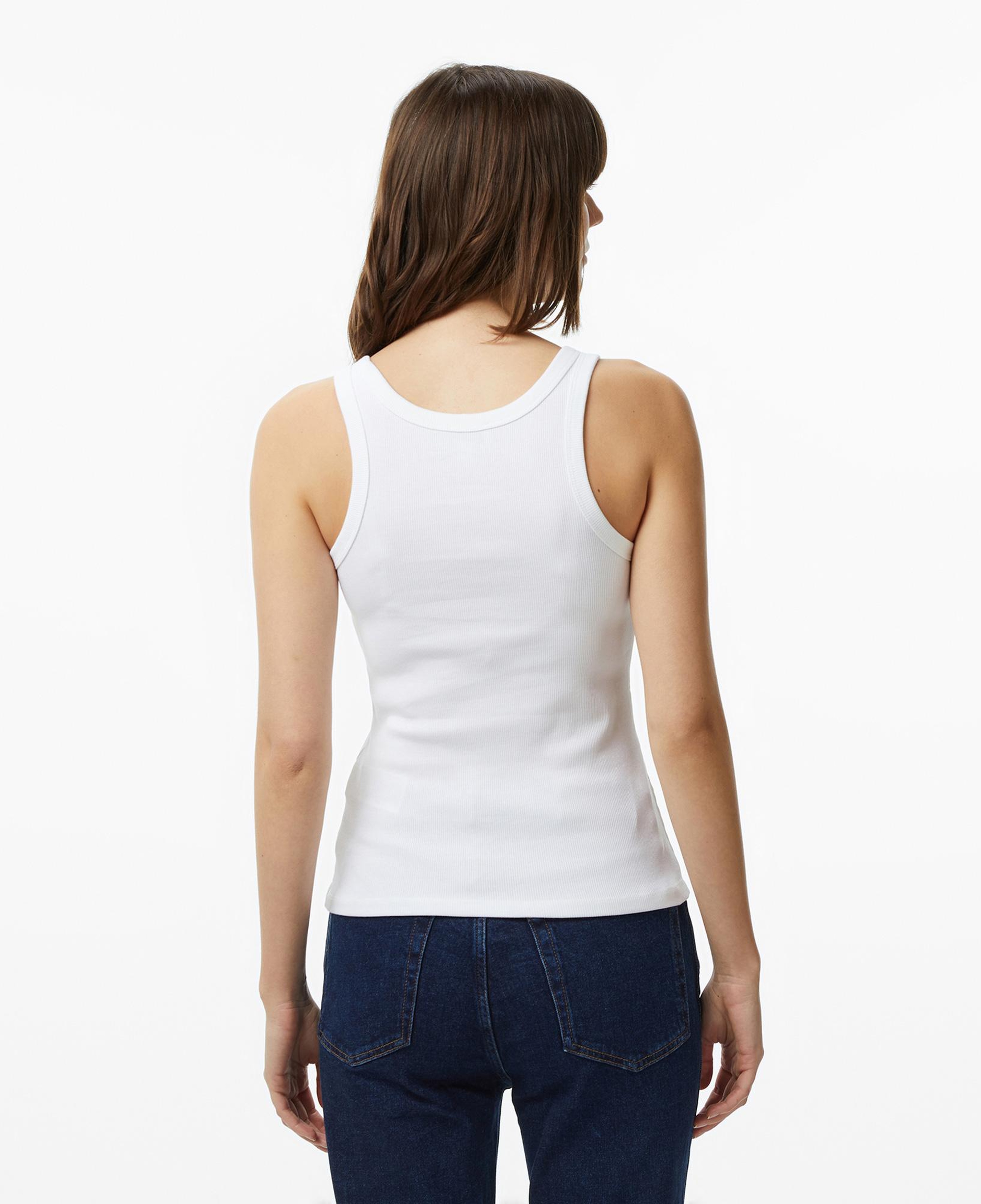 Calvin Klein Contour 2X2 Graphic Kadın Beyaz Kolsuz T-Shirt
