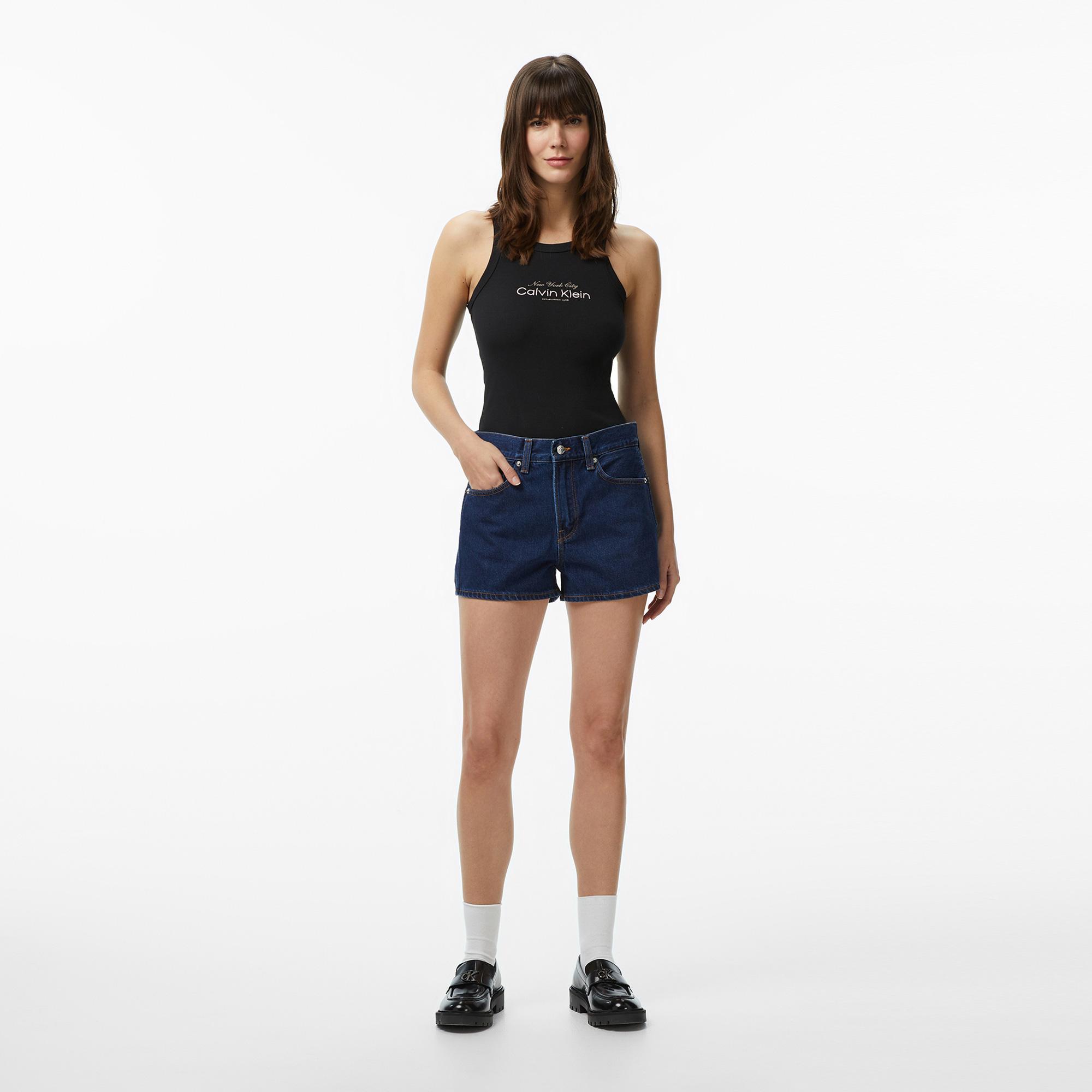 Calvin Klein Archive Mini Kadın Mavi Şort
