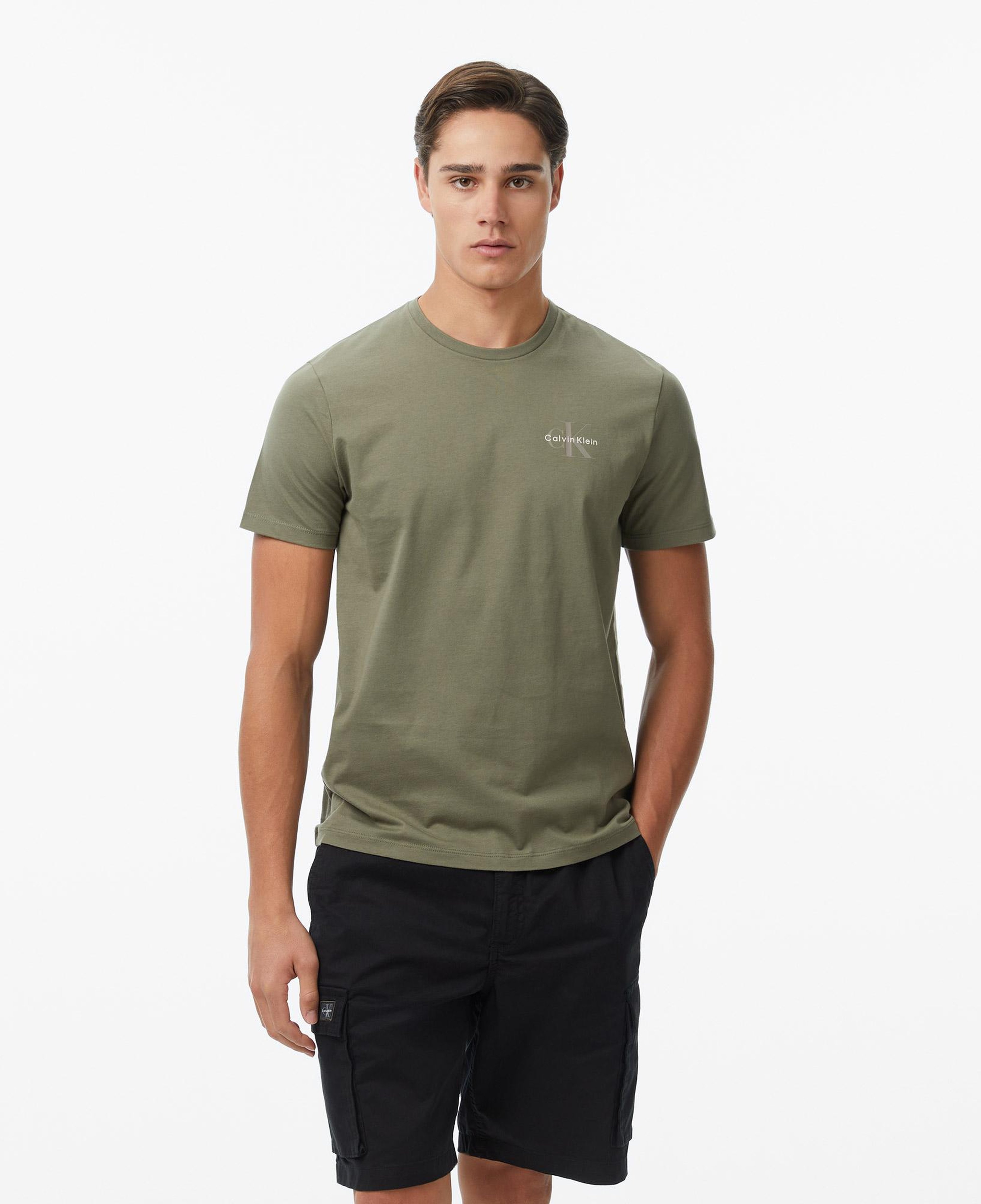 Calvin Klein 30S Jersey Classic Micro Mono Erkek Haki T-Shirt