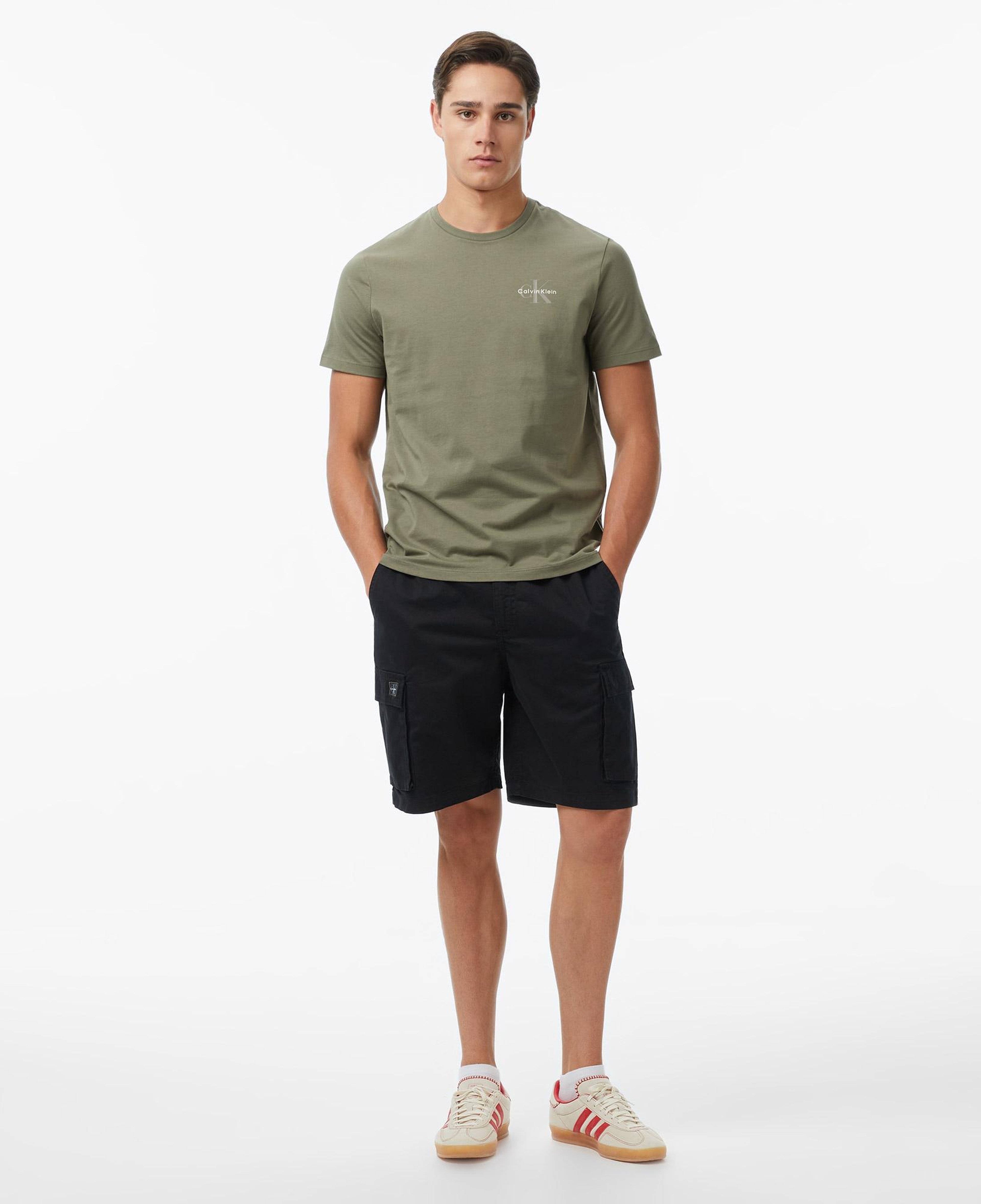 Calvin Klein 30S Jersey Classic Micro Mono Erkek Haki T-Shirt