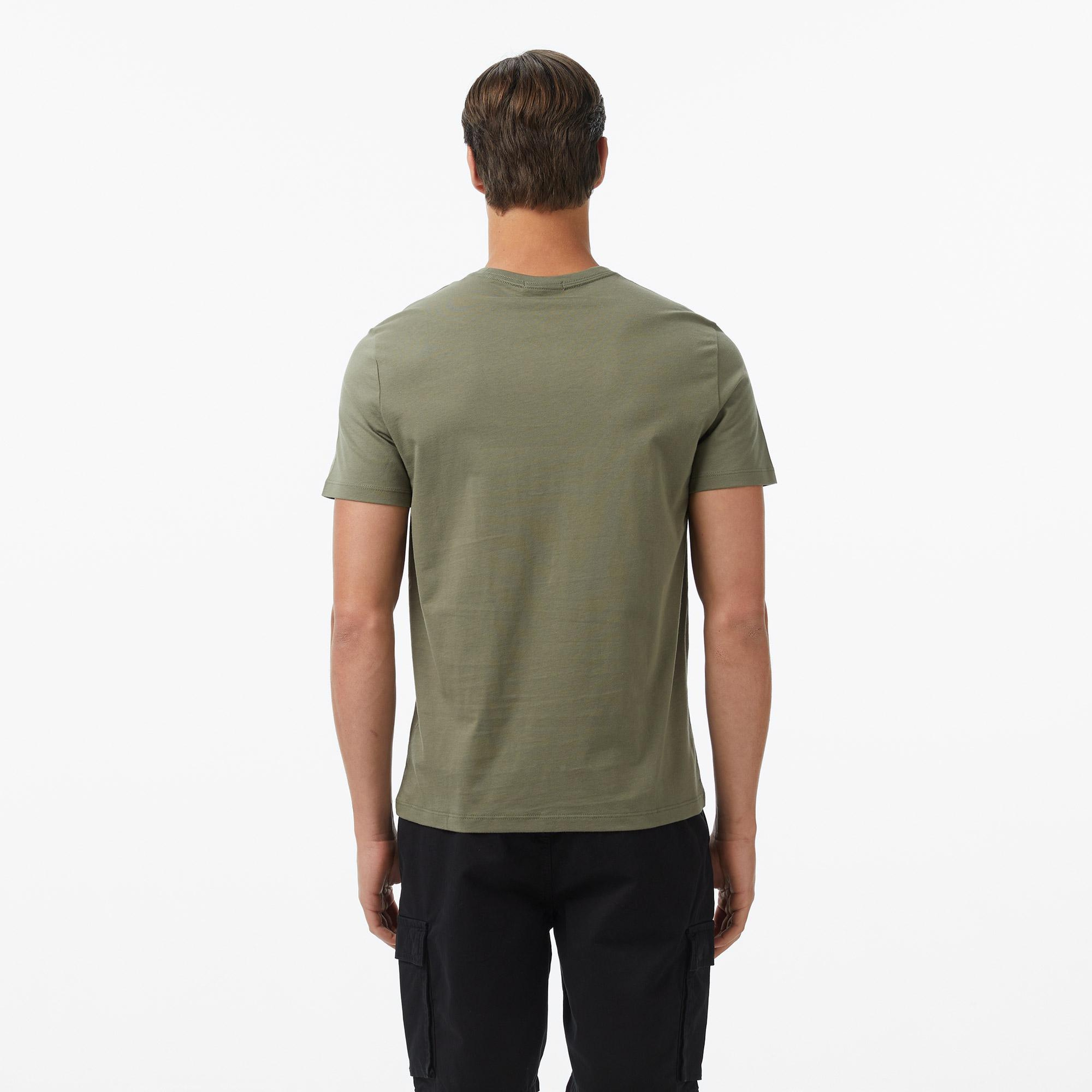 Calvin Klein 30S Jersey Classic Micro Mono Erkek Haki T-Shirt