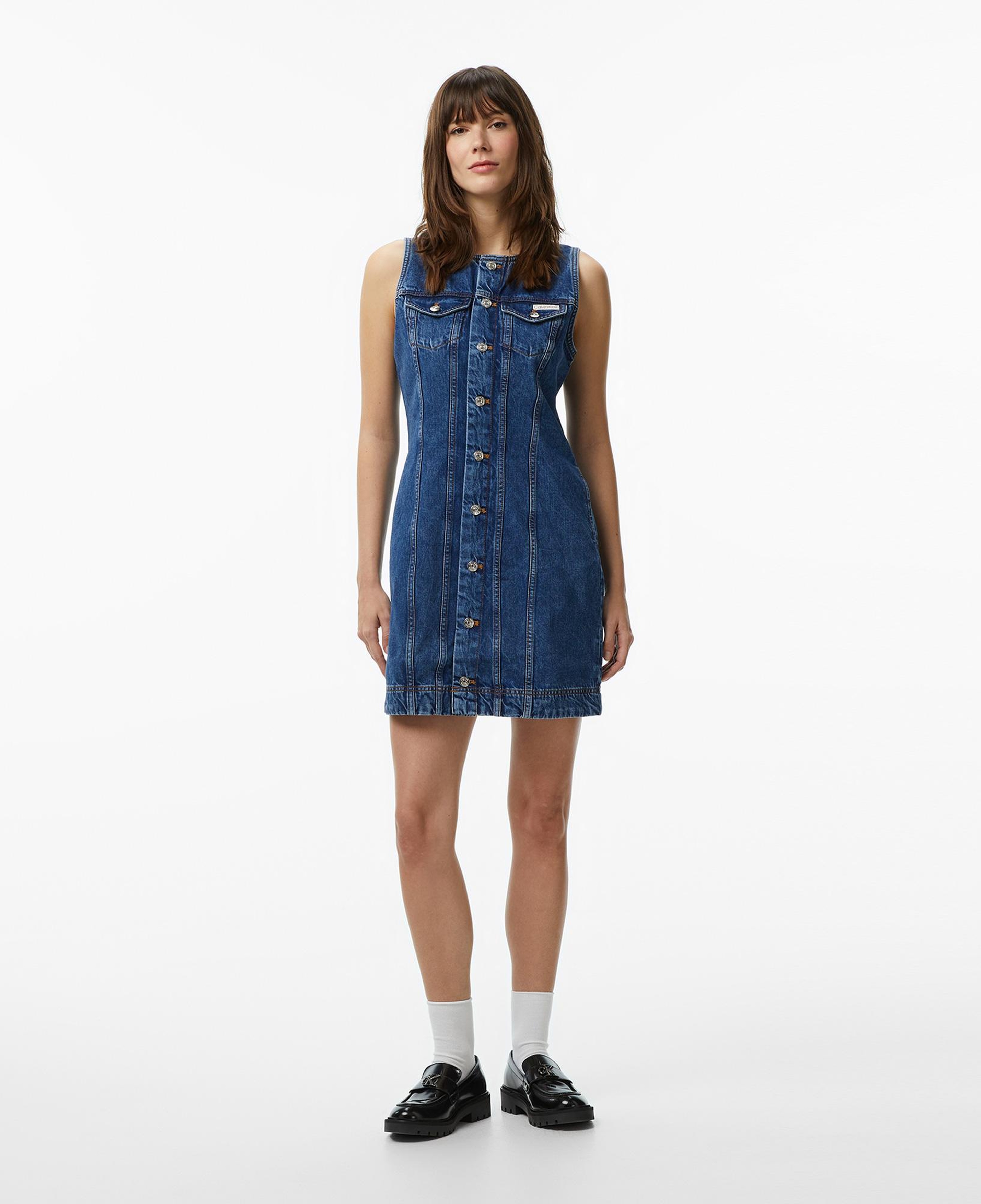 Calvin Klein Mini Trucker Kadın Mavi Elbise