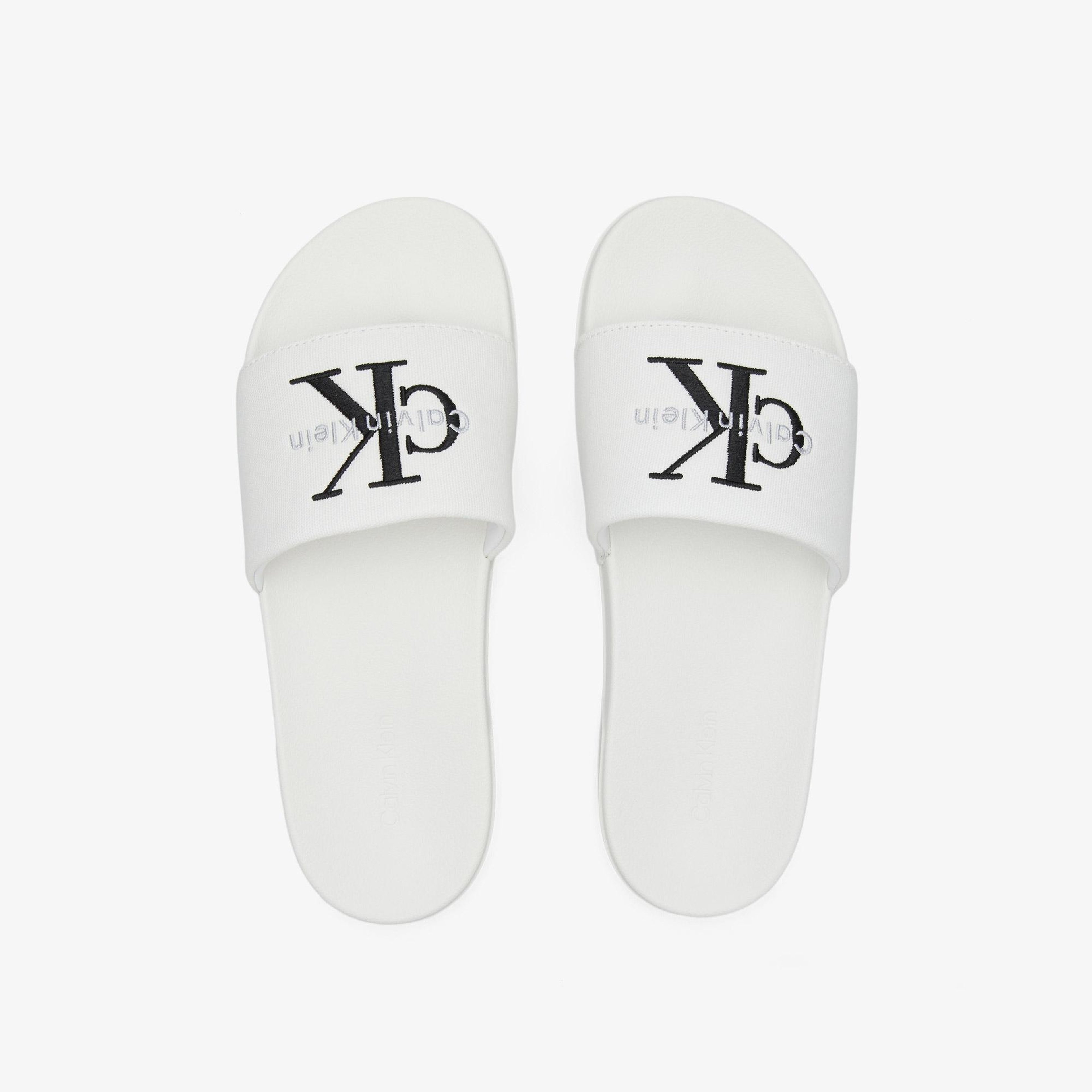 Calvin Klein Slide Erkek Beyaz Terlik