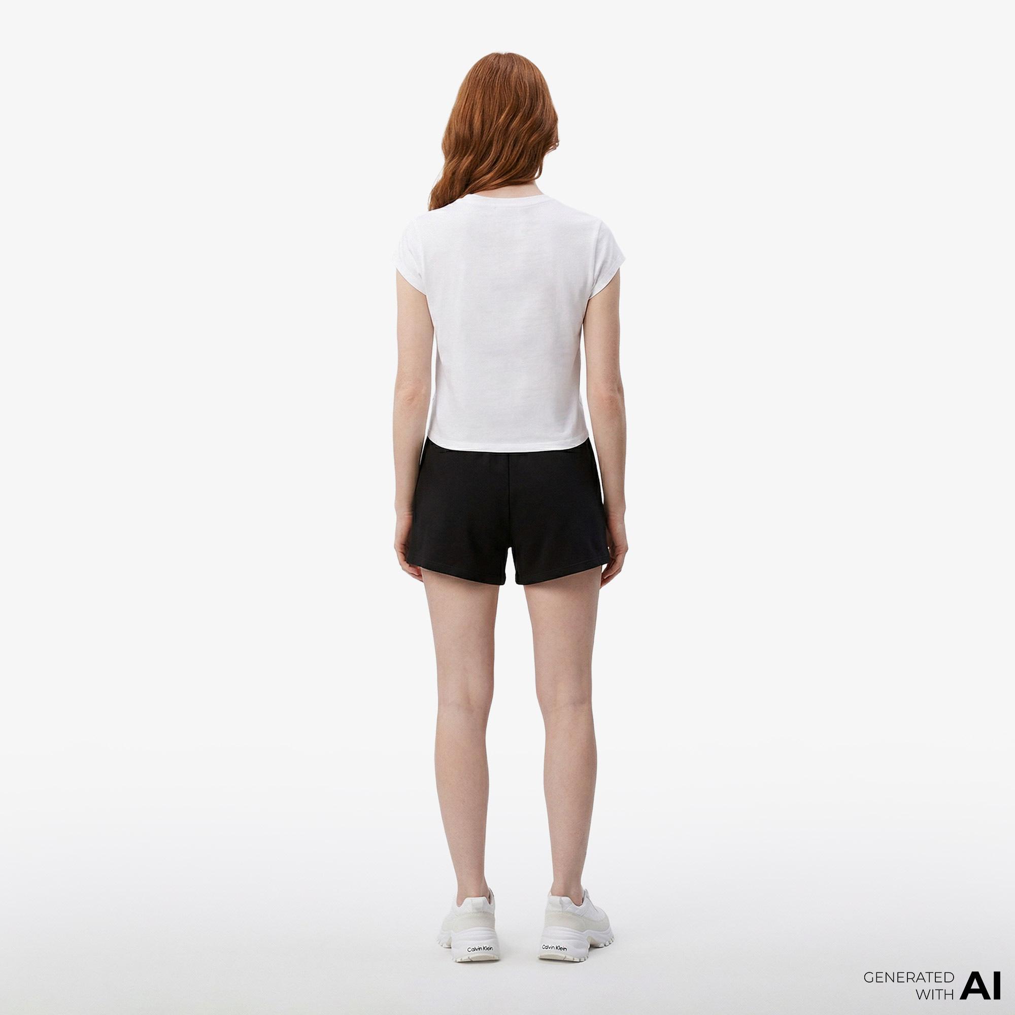 Calvin Klein French Terry Kadın Siyah Şort