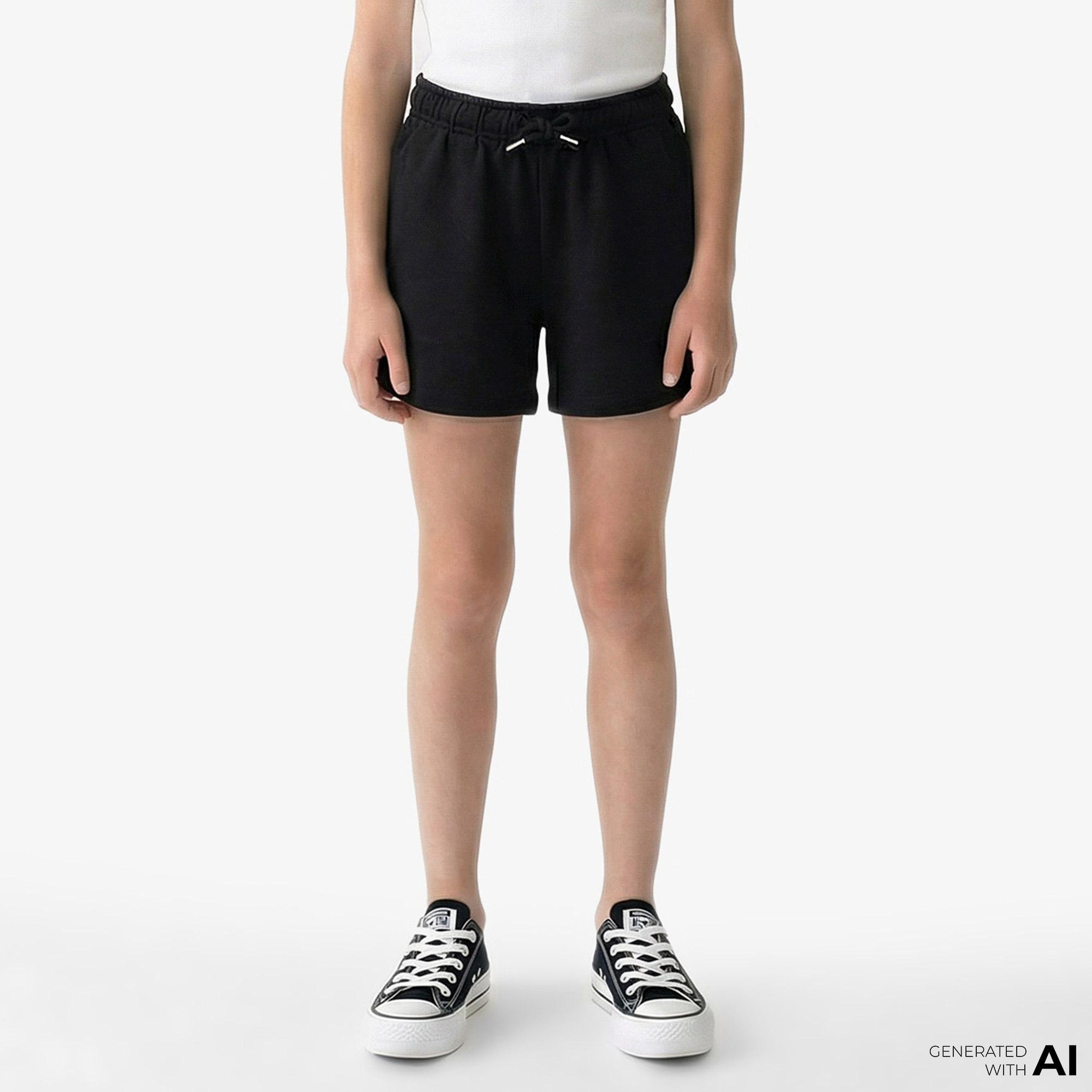 Calvin Klein Mono Logo Relaxed Çocuk Siyah Şort