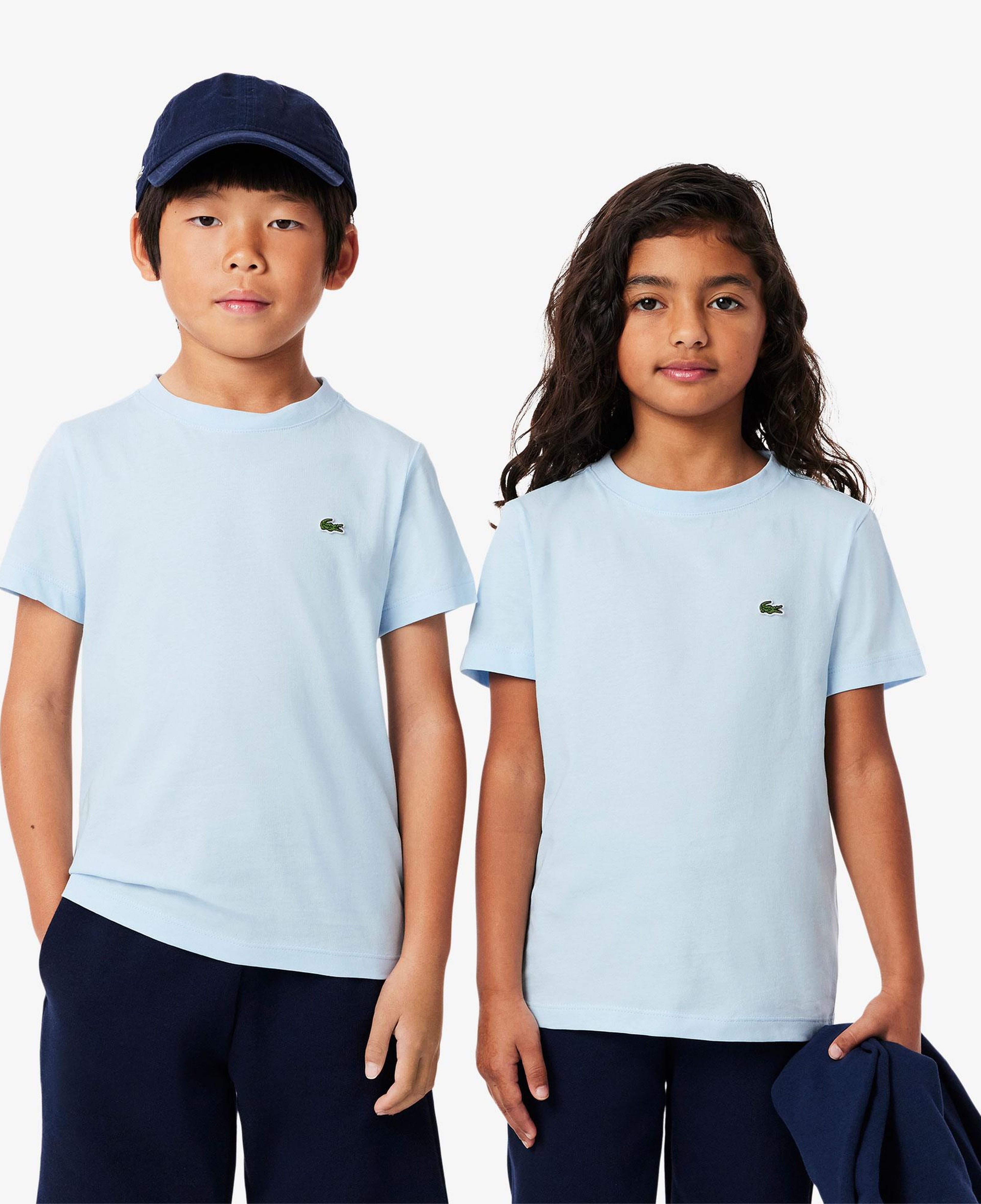 Lacoste Çocuk Bisiklet Yaka Açık Mavi T-Shirt