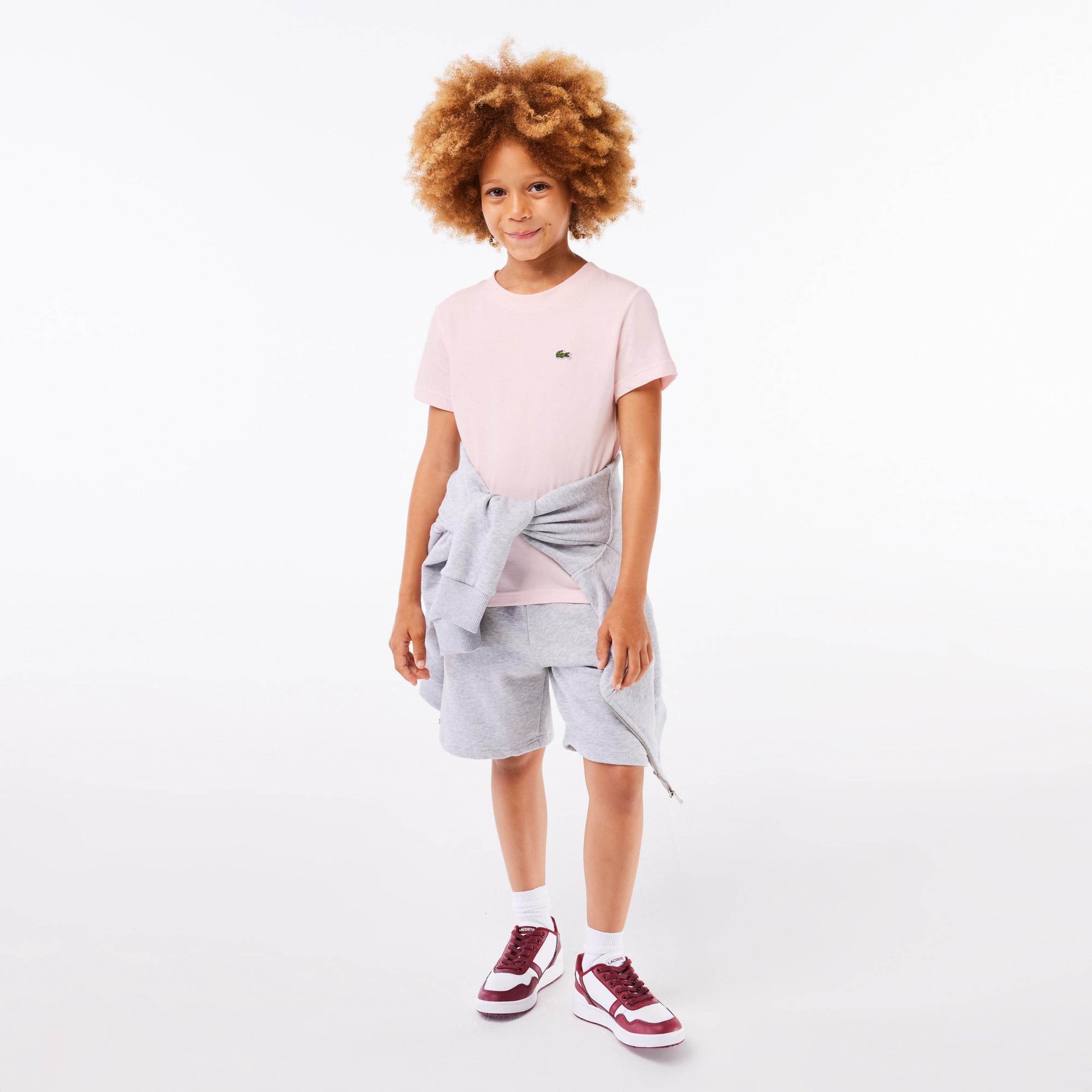 Lacoste Çocuk Bisiklet Yaka Açık Pembe T-Shirt