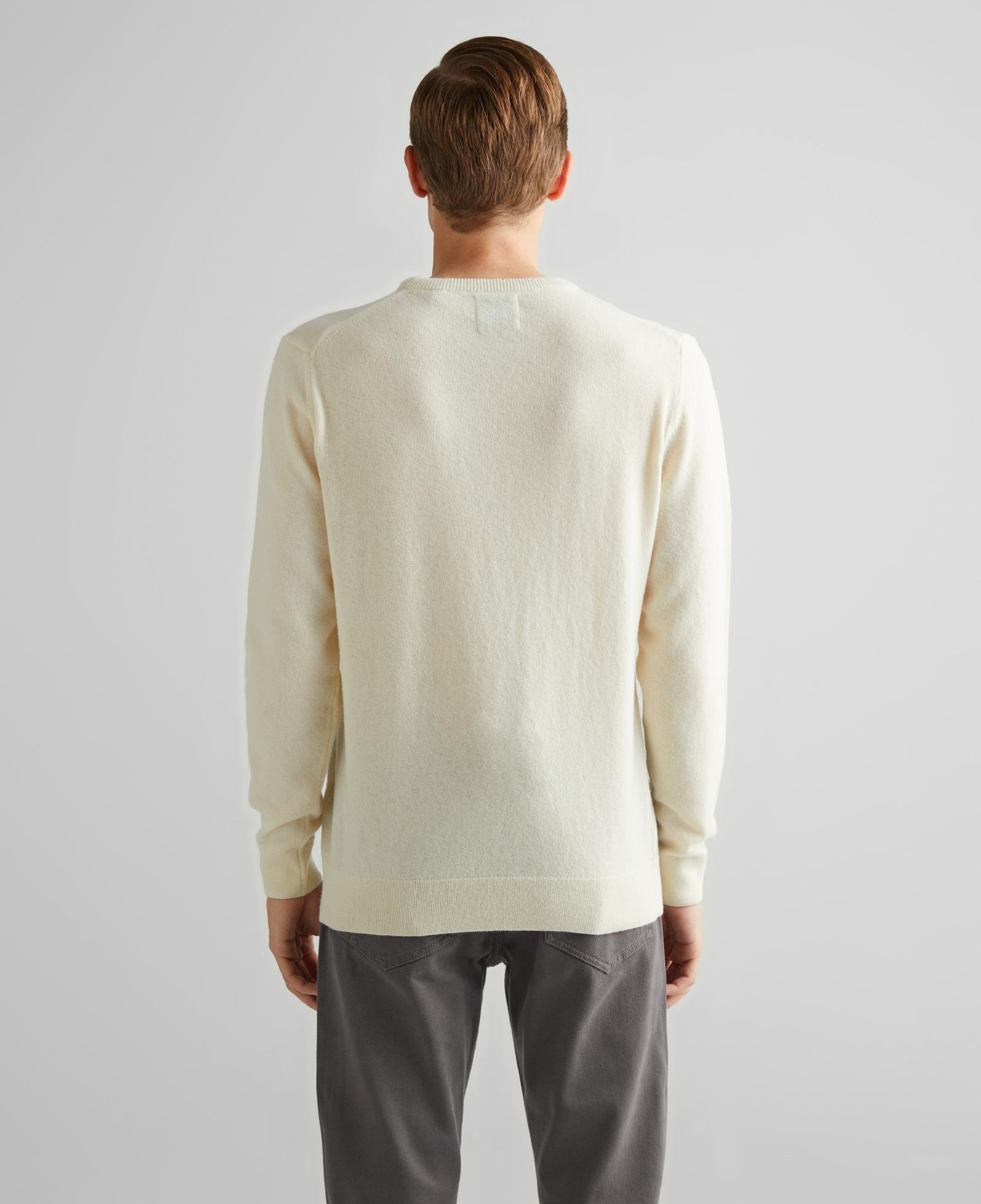 GANT Erkek Krem Regular Fit Bisiklet Yaka Yün Kazak
