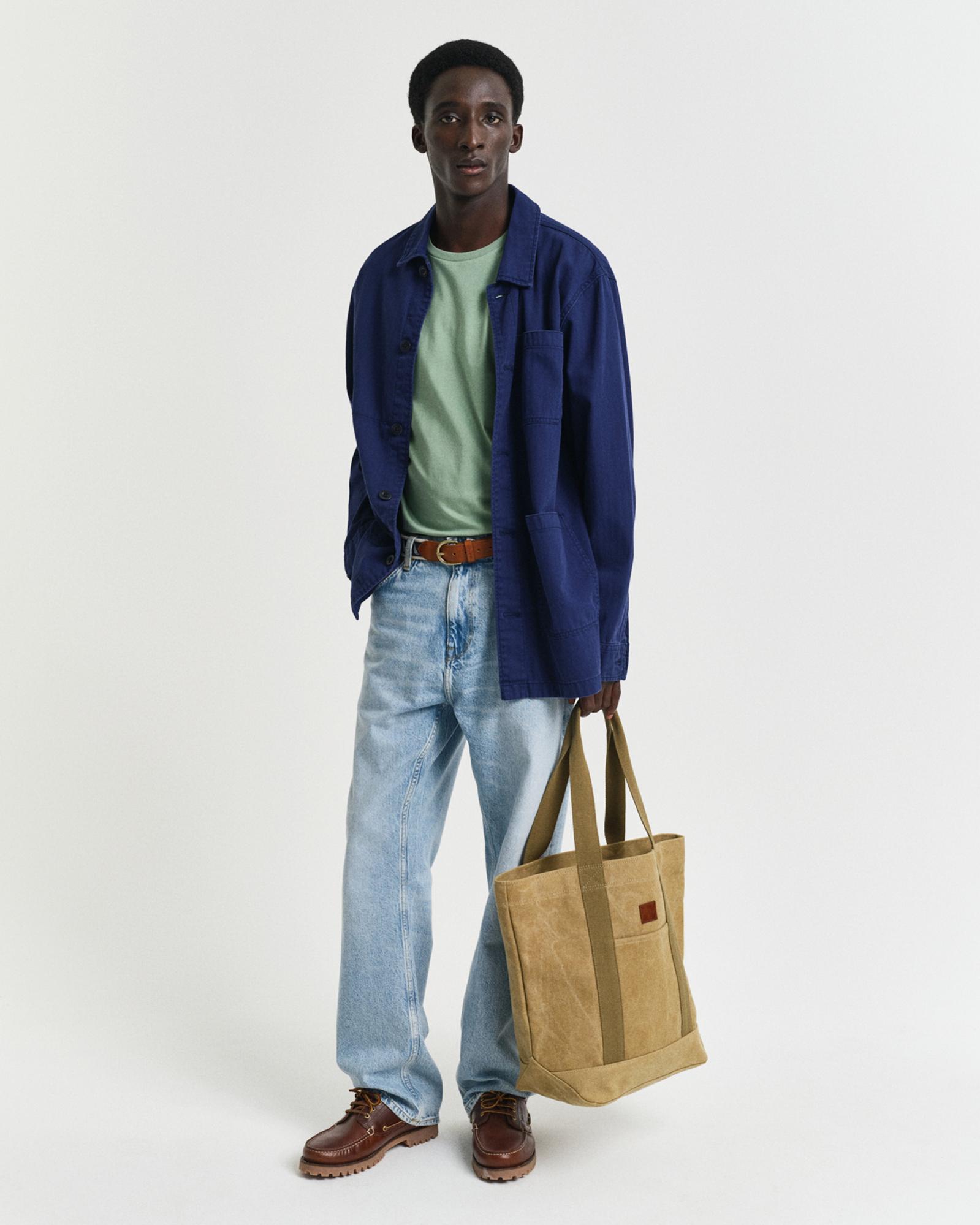 GANT Erkek Yeşil Regular Fit Bisiklet Yaka T-Shirt