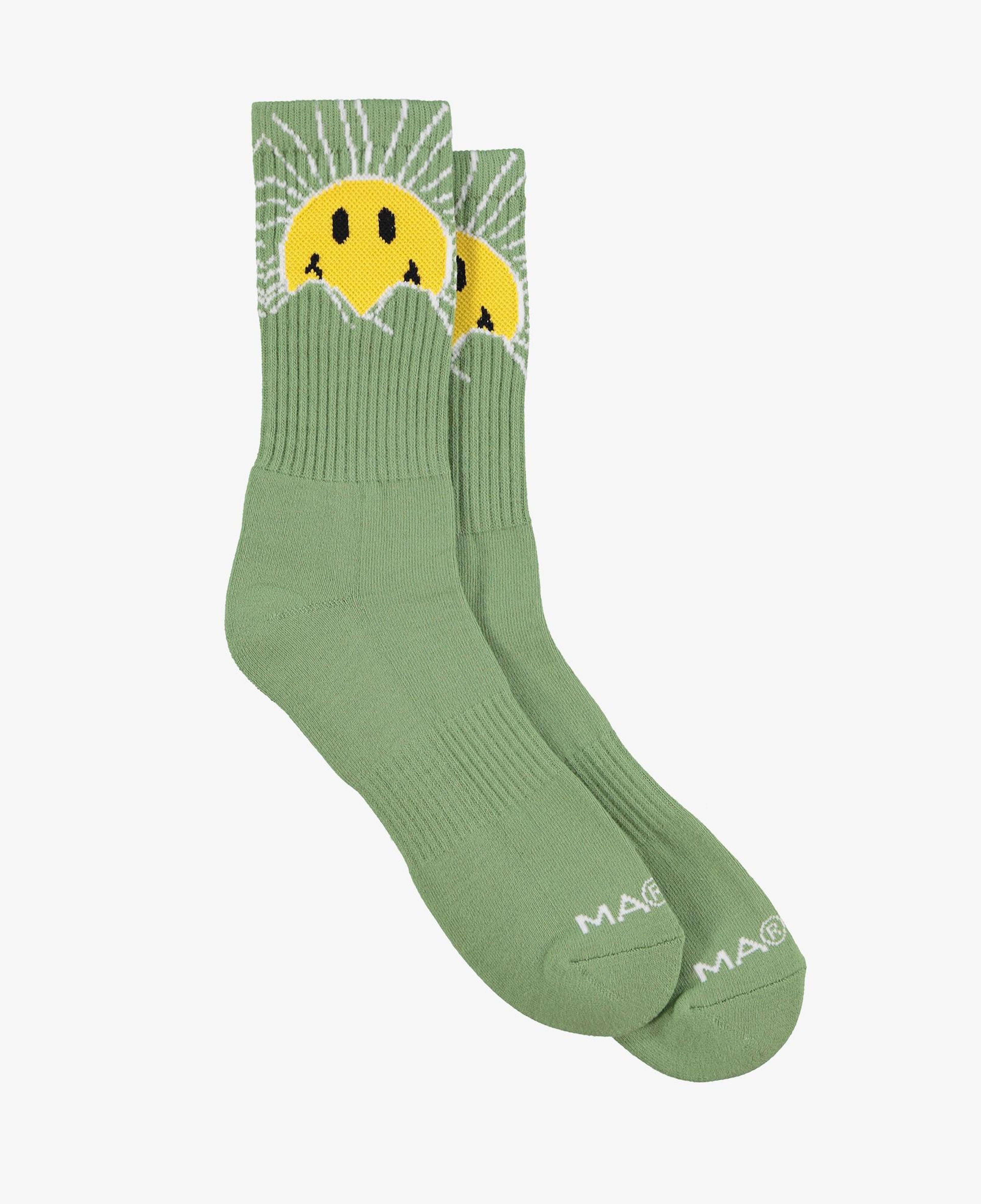 Market Smiley Sunrise Erkek Yeşil Çorap