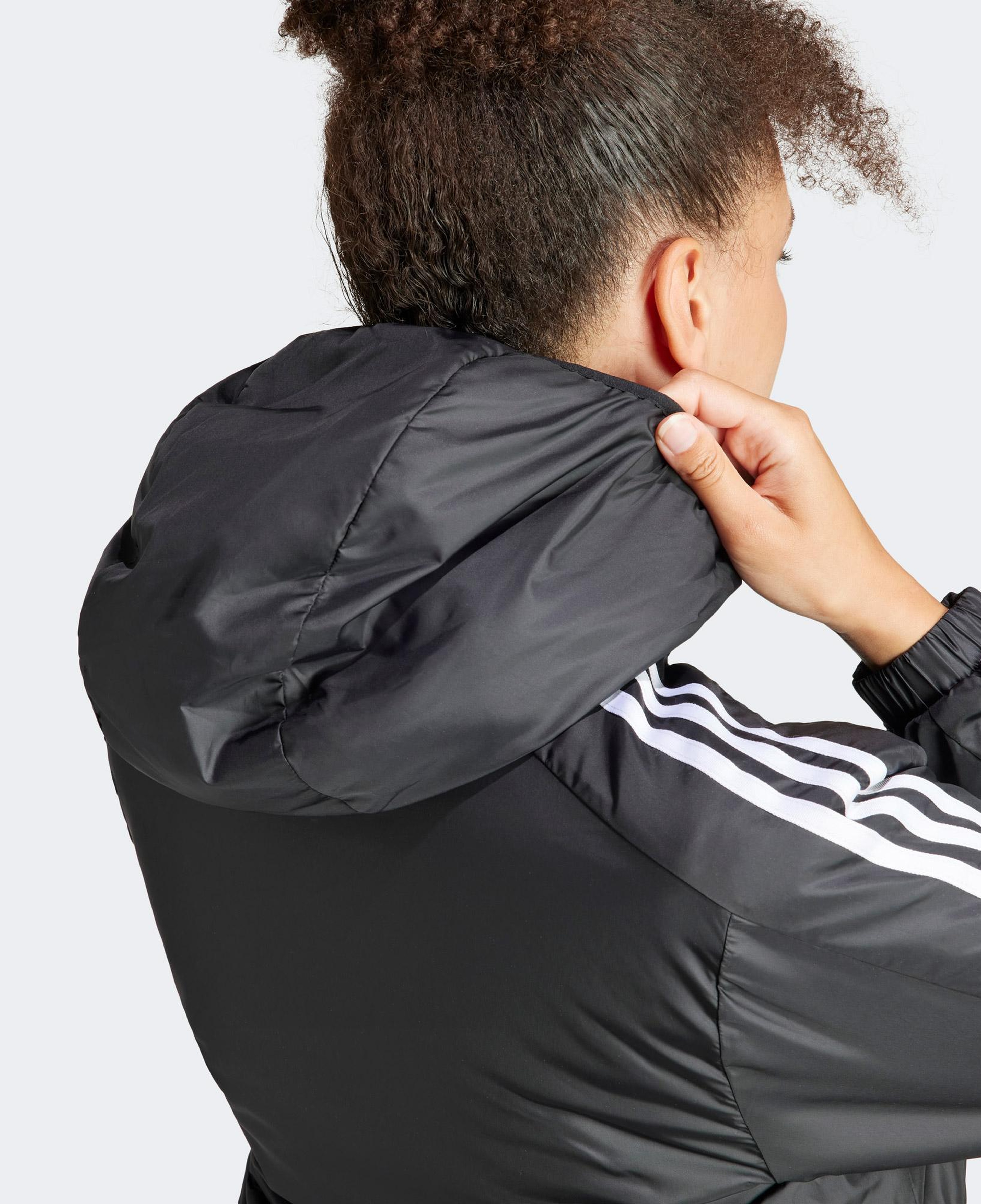 adidas Essentials 3 Striped Insulated Kadın Siyah Günlük Ceket