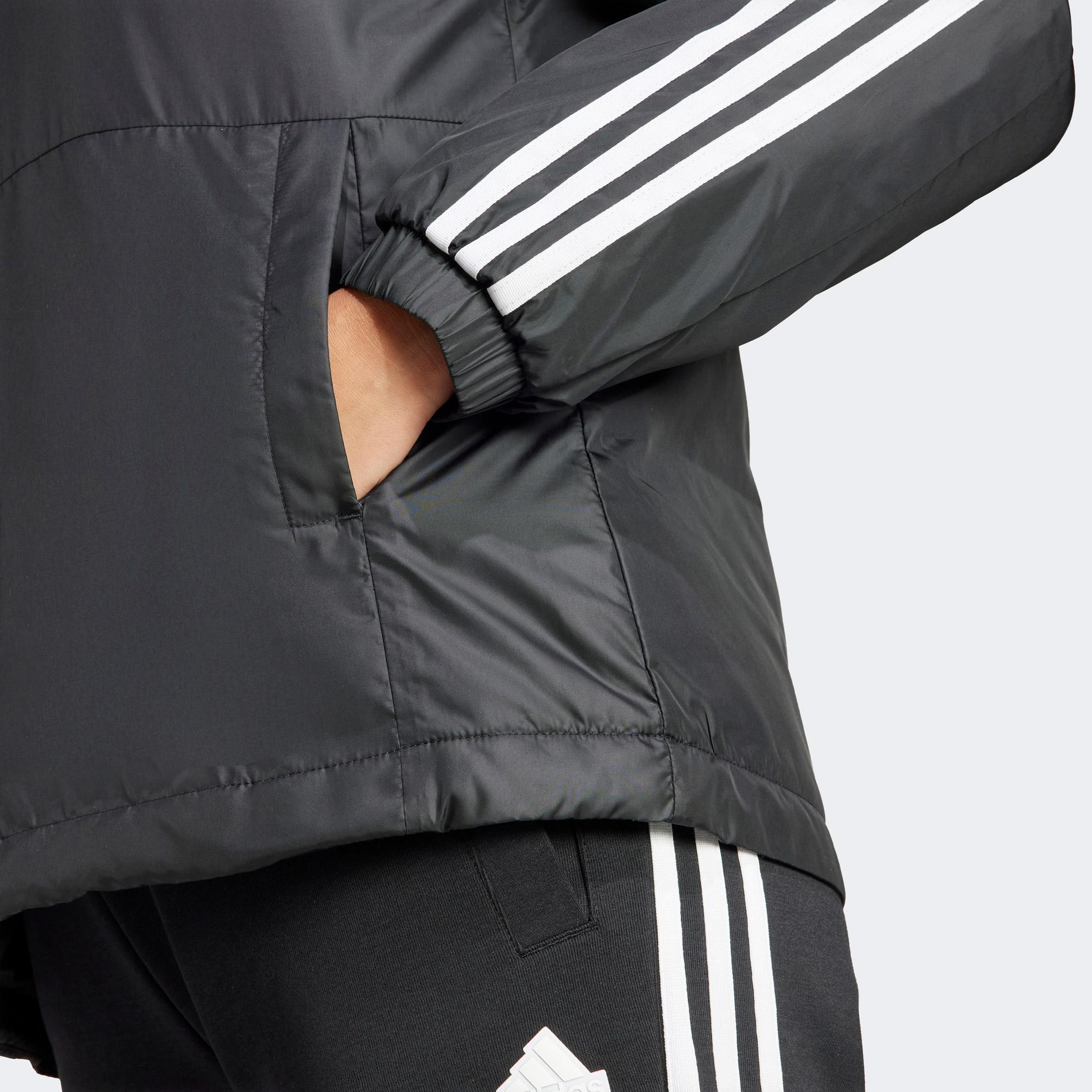adidas Essentials 3 Striped Insulated Kadın Siyah Günlük Ceket