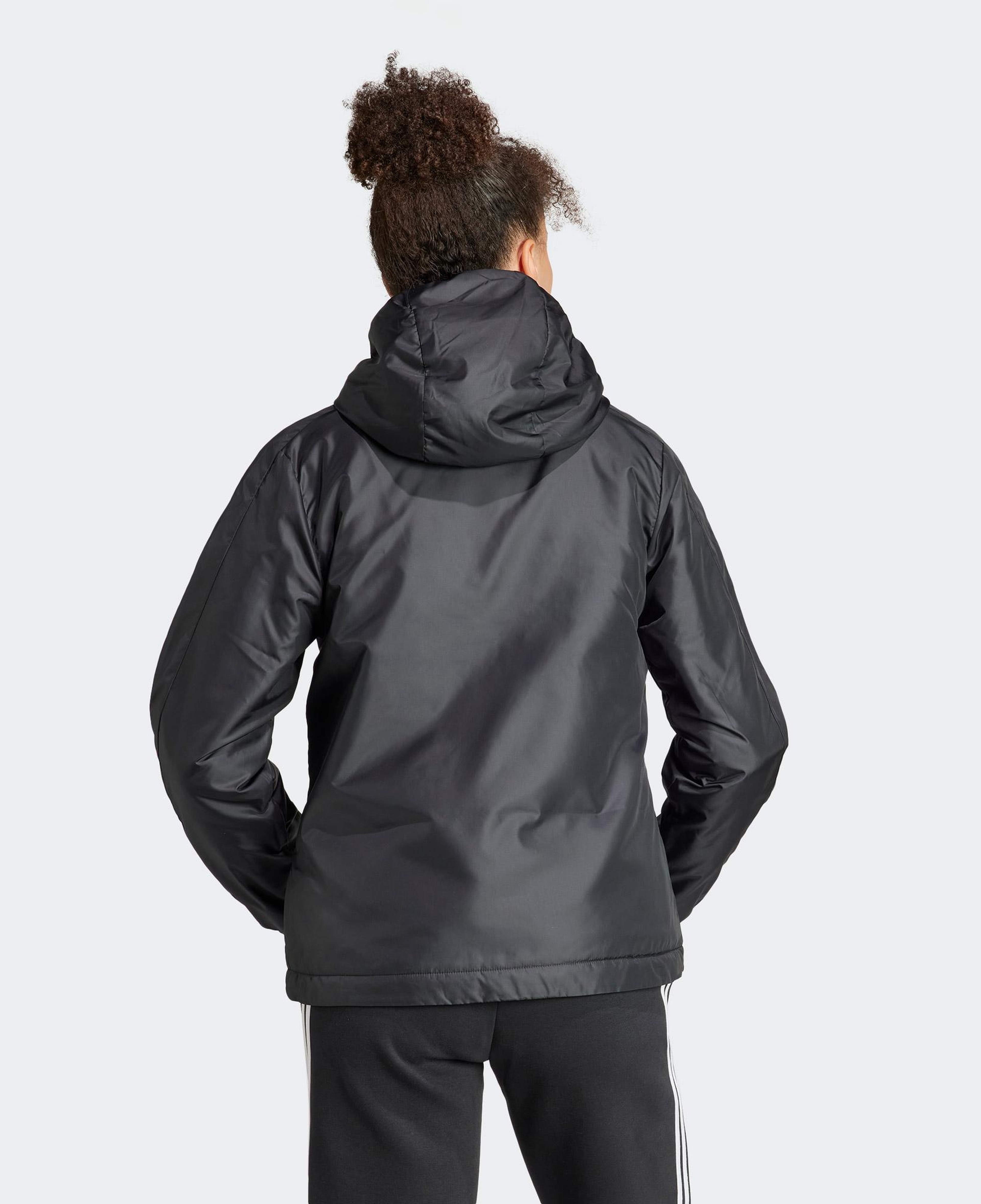 adidas Essentials 3 Striped Insulated Kadın Siyah Günlük Ceket