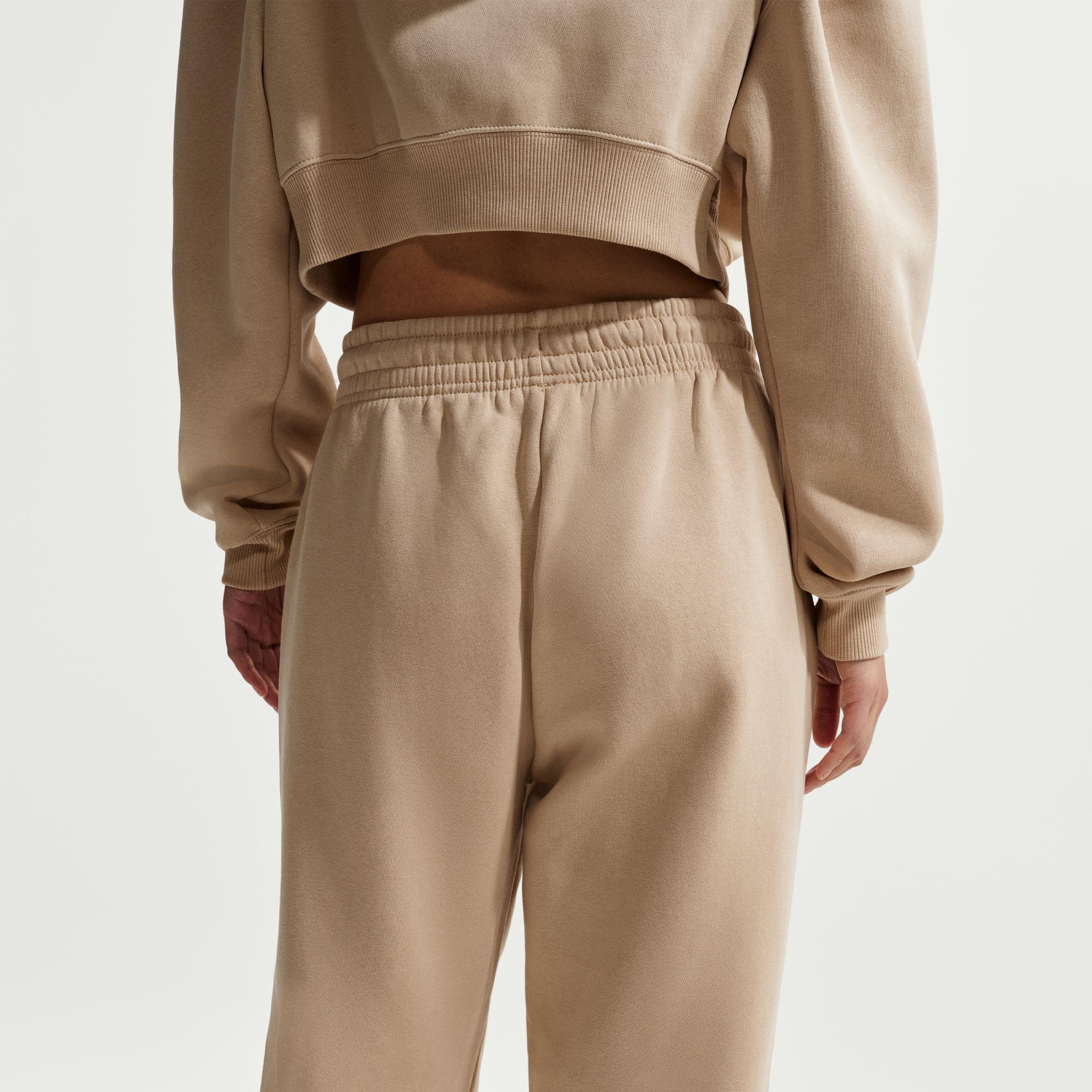 Nike Sportswear Phoenix Fleece High Rise Kadın Bej Eşofman Altı