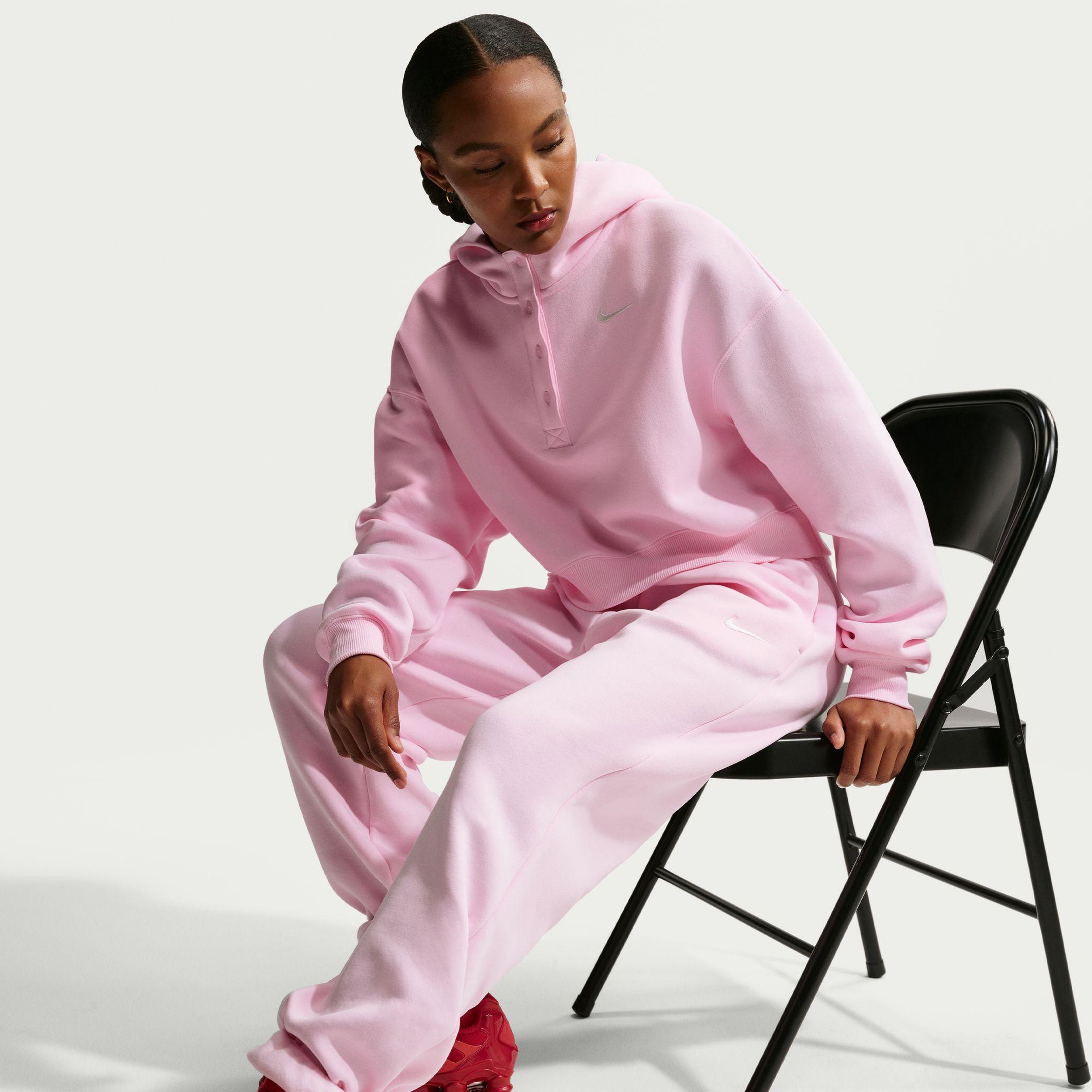 Nike Sportswear Phoenix Fleece High Rise Kadın Pembe Eşofman Altı