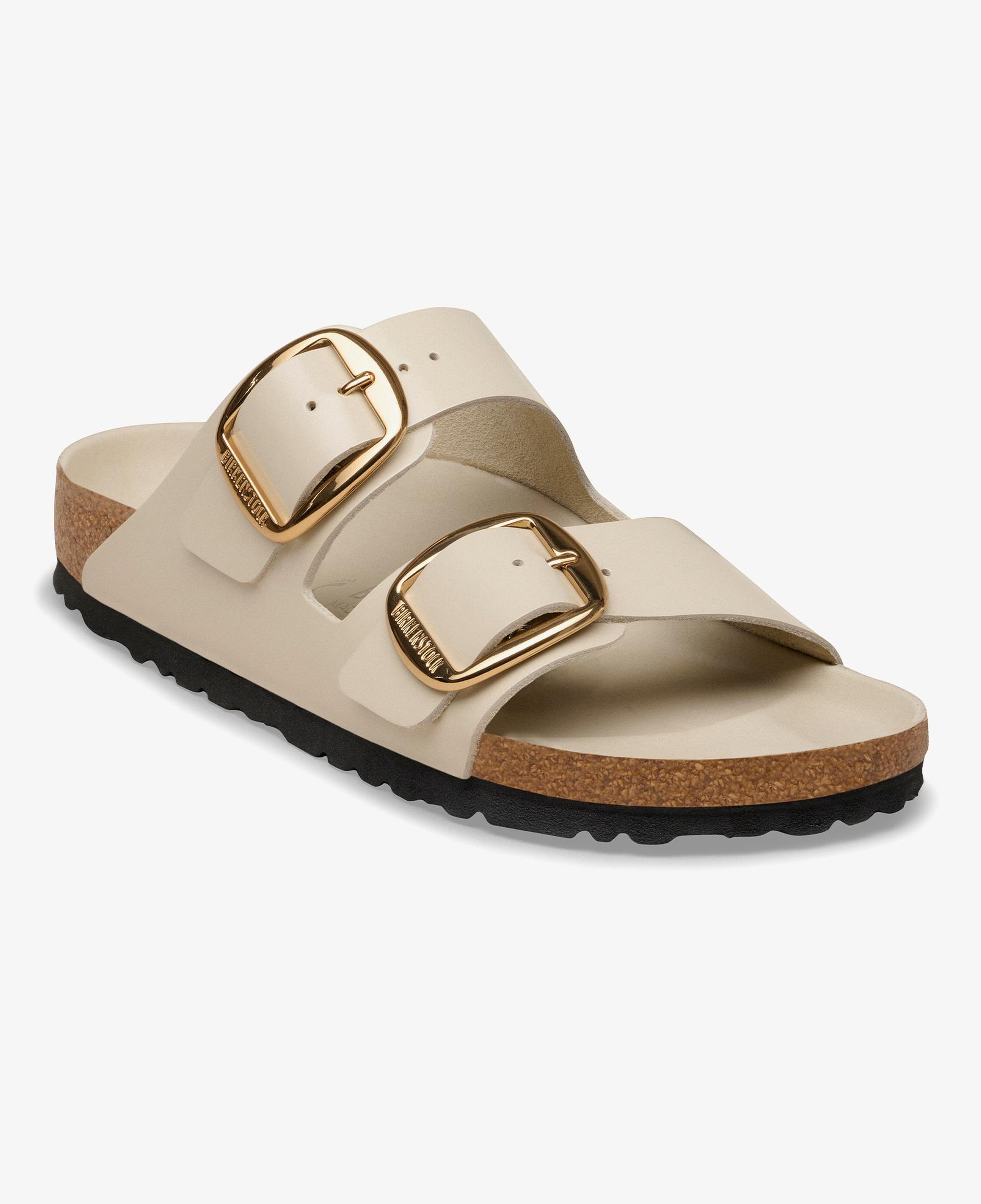 Birkenstock Arizona Big Buckle Nl High Shine Kadın Krem Rengi Terlik