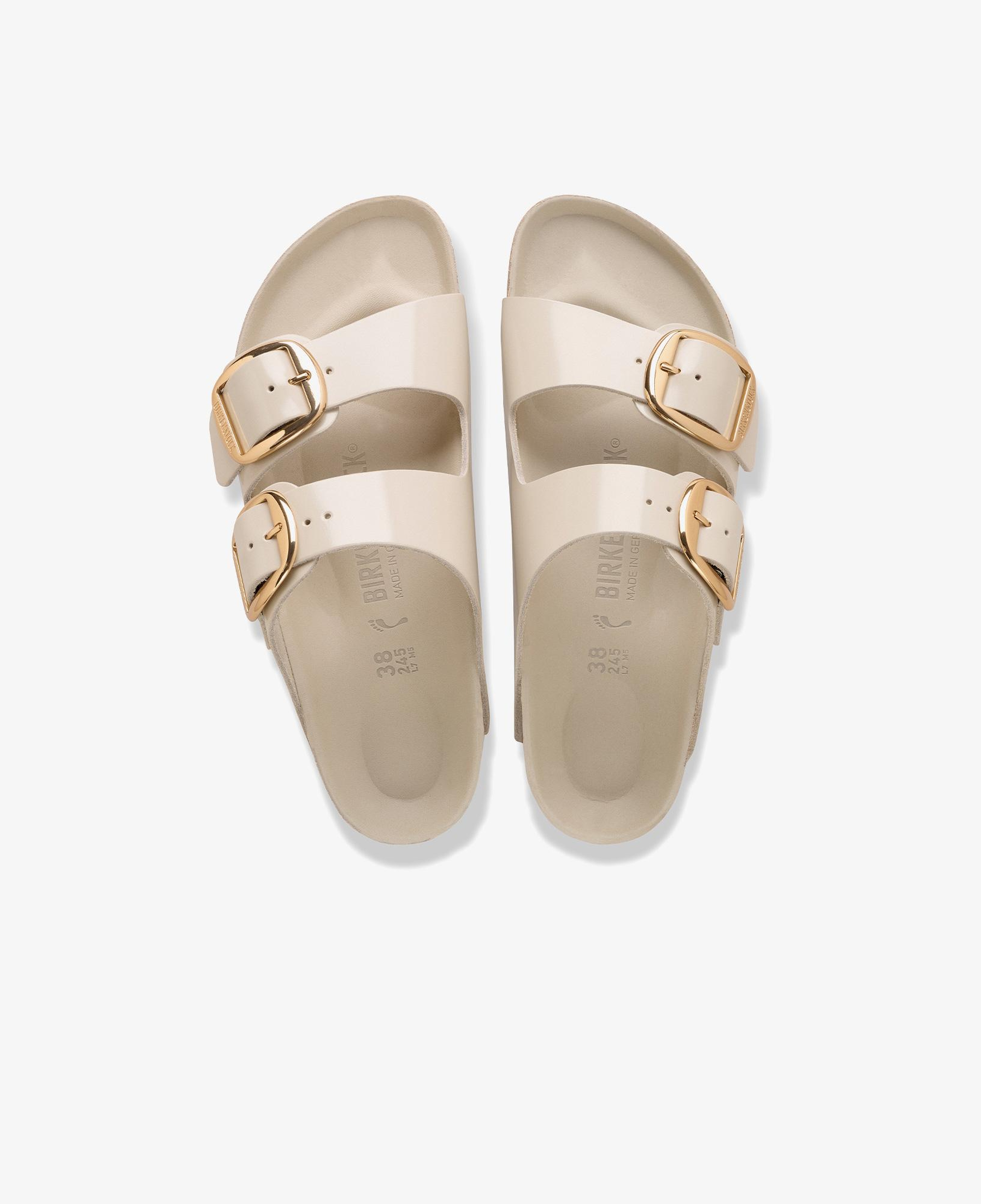Birkenstock Arizona Big Buckle Nl High Shine Kadın Krem Rengi Terlik