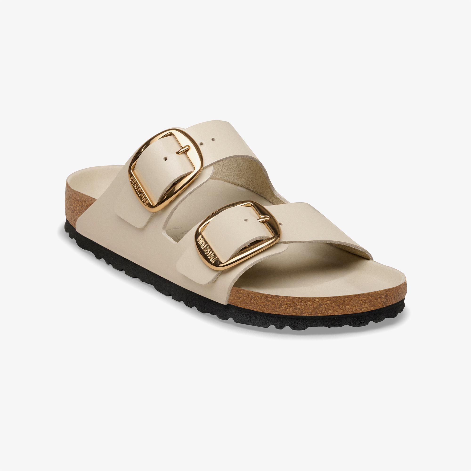 Birkenstock Arizona Big Buckle Nl High Shine Kadın Krem Rengi Terlik