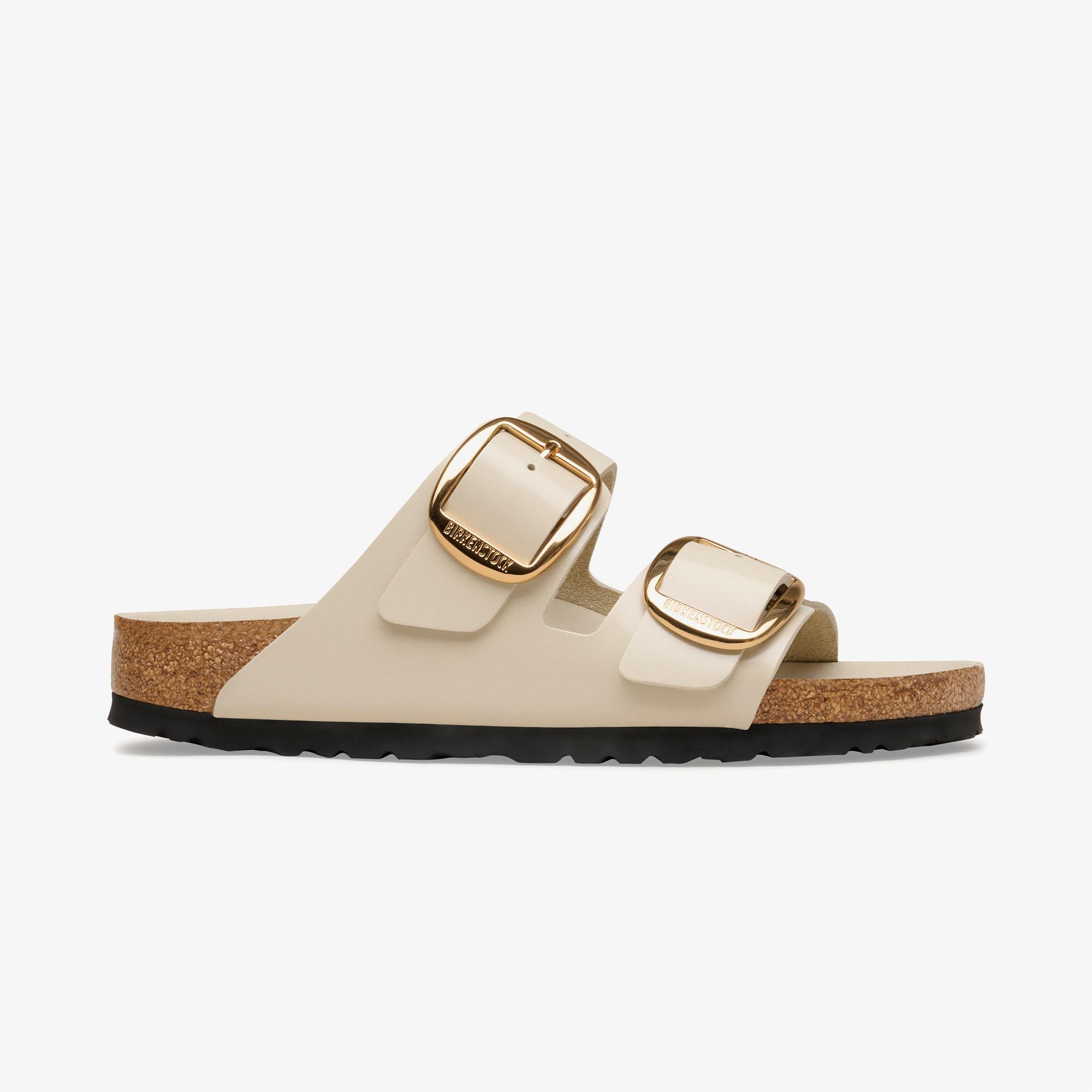 Birkenstock Arizona Big Buckle Nl High Shine Kadın Krem Rengi Terlik