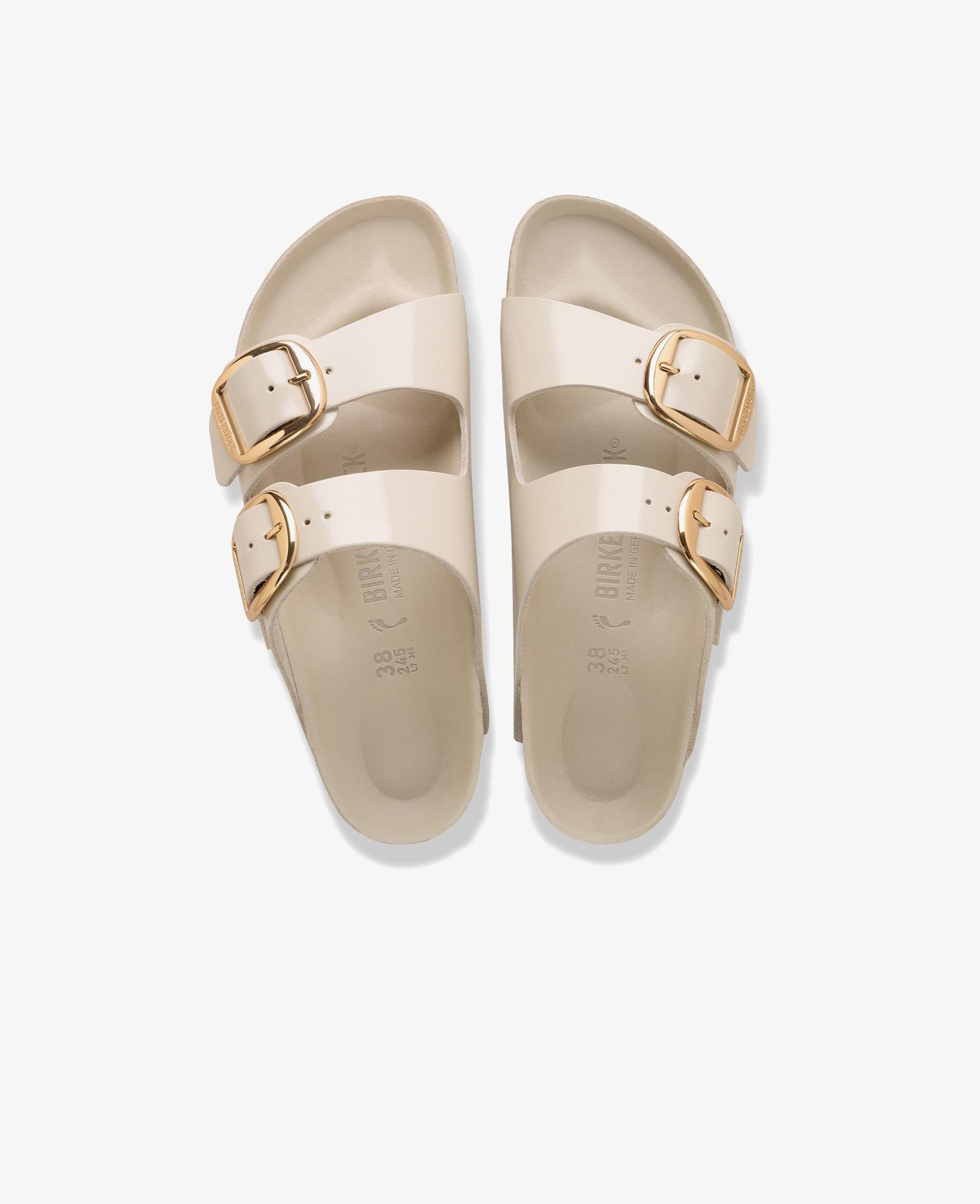 Birkenstock Arizona Big Buckle Nl High Shine Kadın Krem Terlik