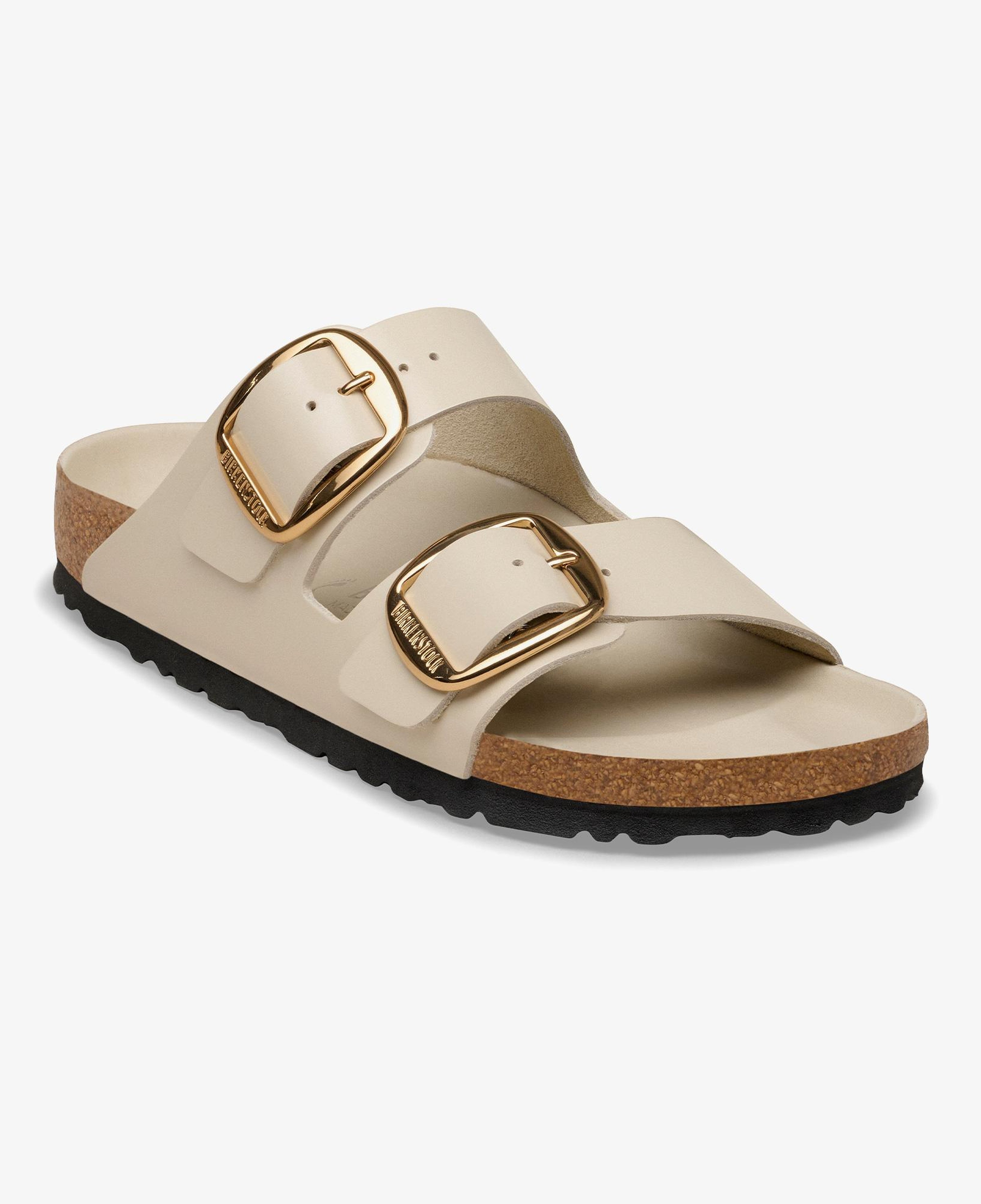 Birkenstock Arizona Big Buckle Nl High Shine Kadın Krem Terlik