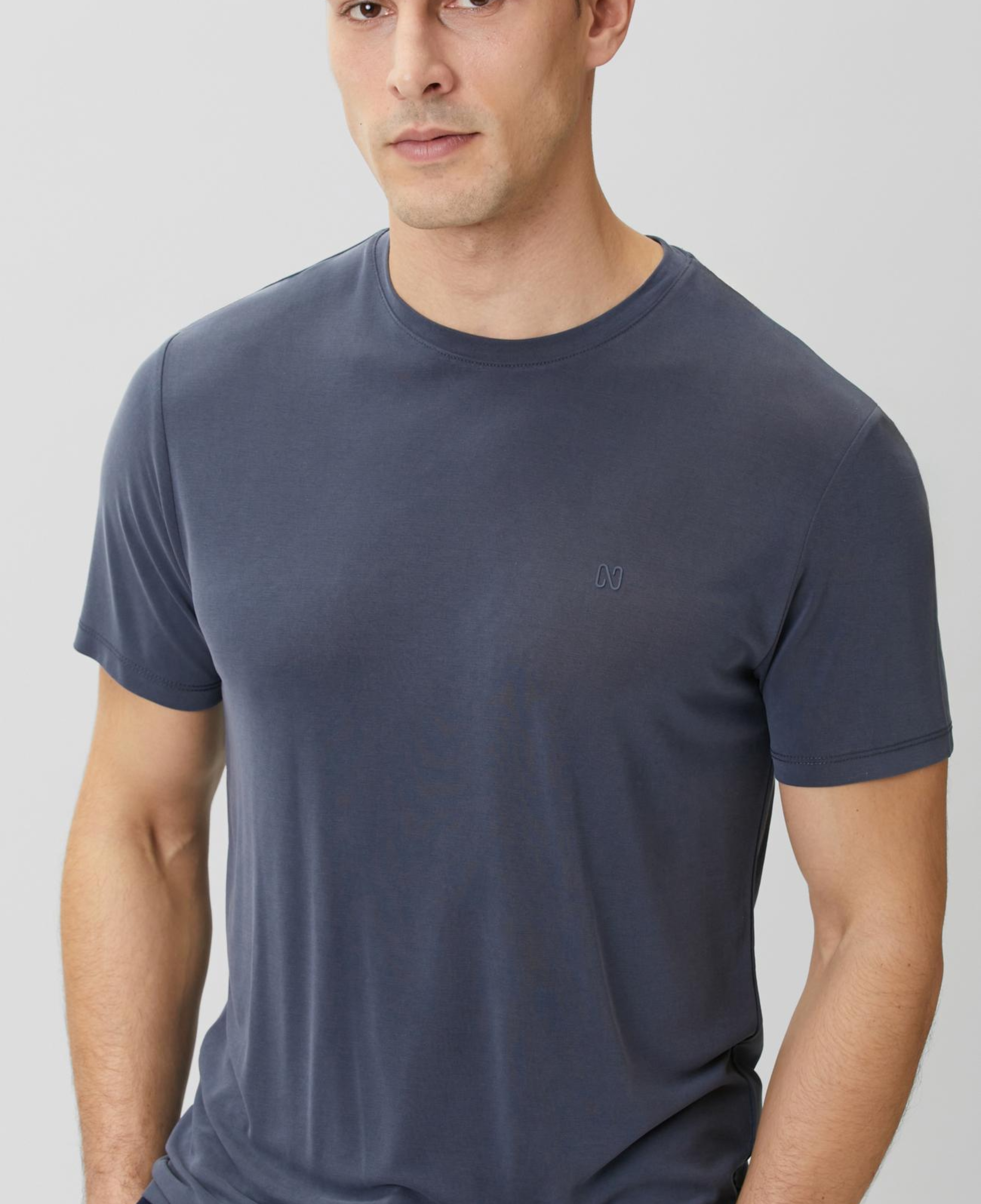 Network Erkek Comfort Fit Indigo Bisiklet Yaka Modal T-shirt