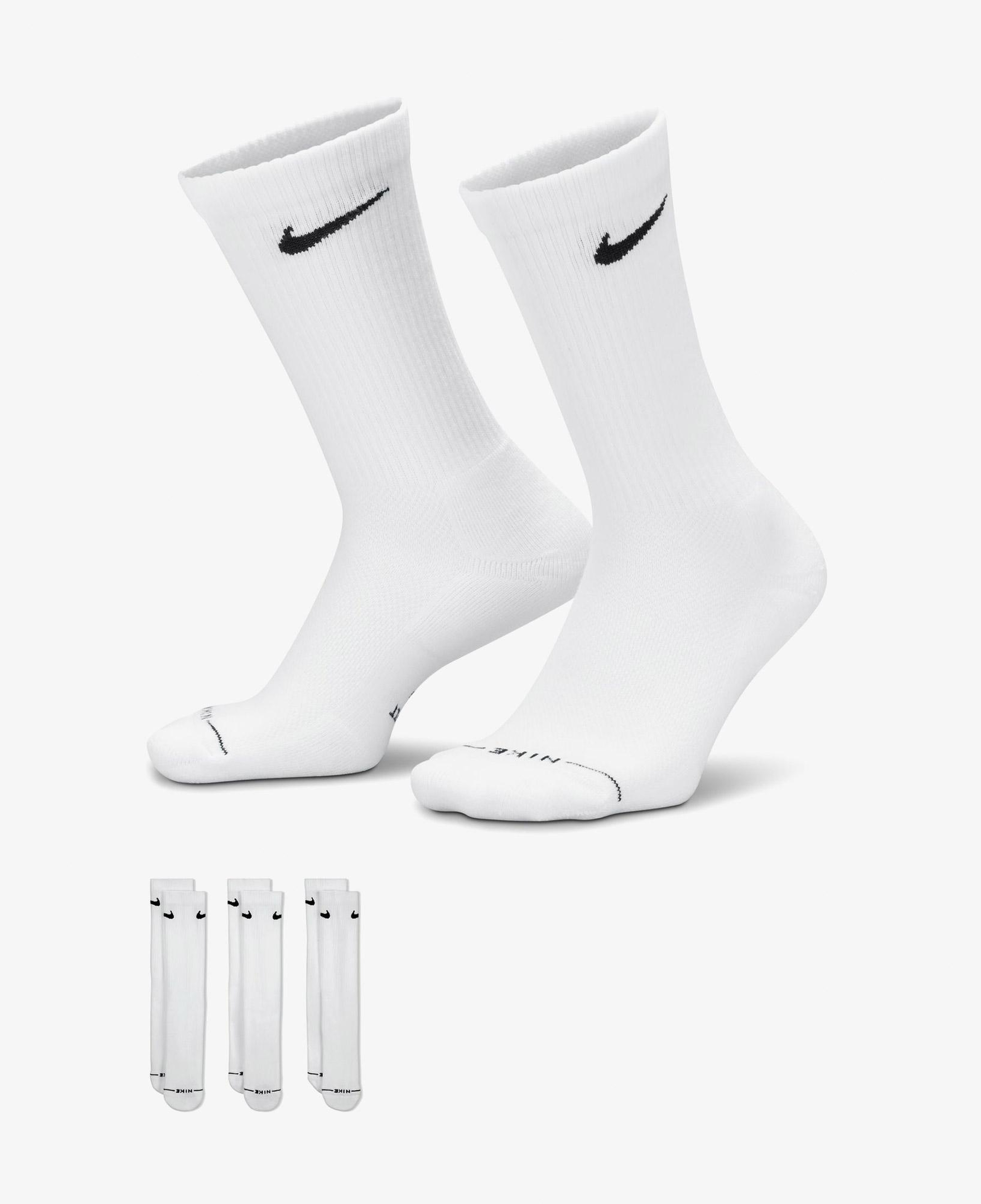 Nike Everyday Elevated 3'lü Unisex Beyaz Çorap