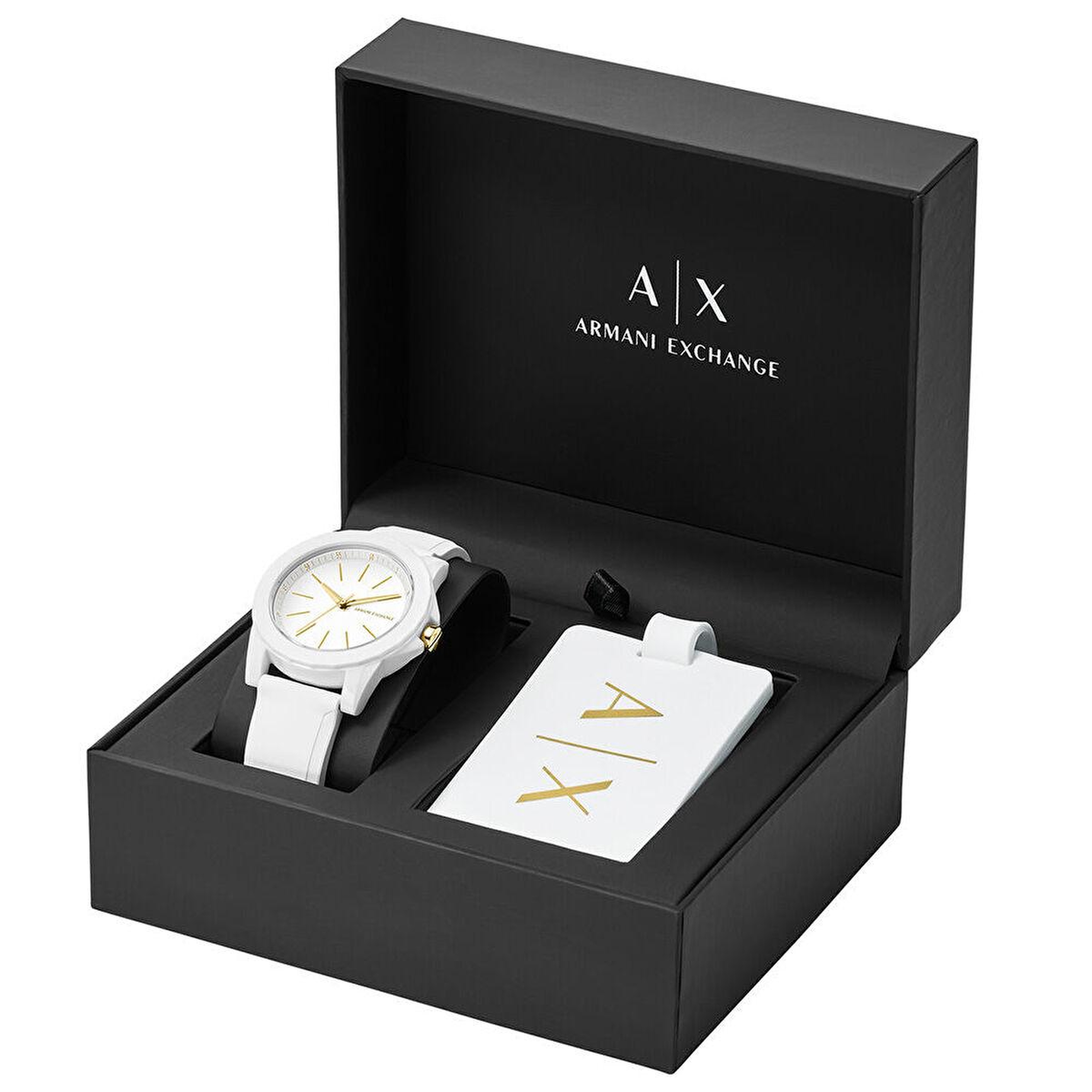 Armani Exchange AX7126 Kadın Kol Saati ve Valiz Etiketi Seti