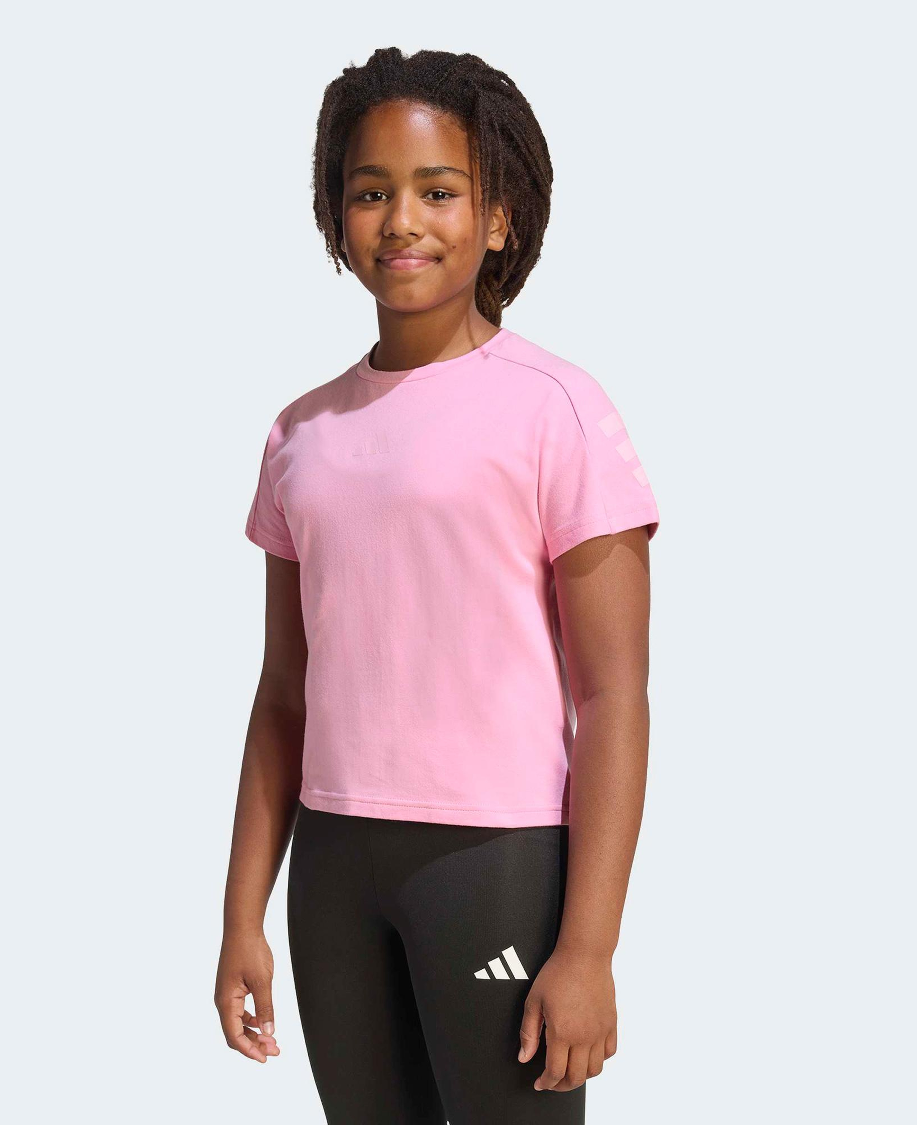 adidas Future Icons 3-Stripes Çocuk Pembe T-Shirt