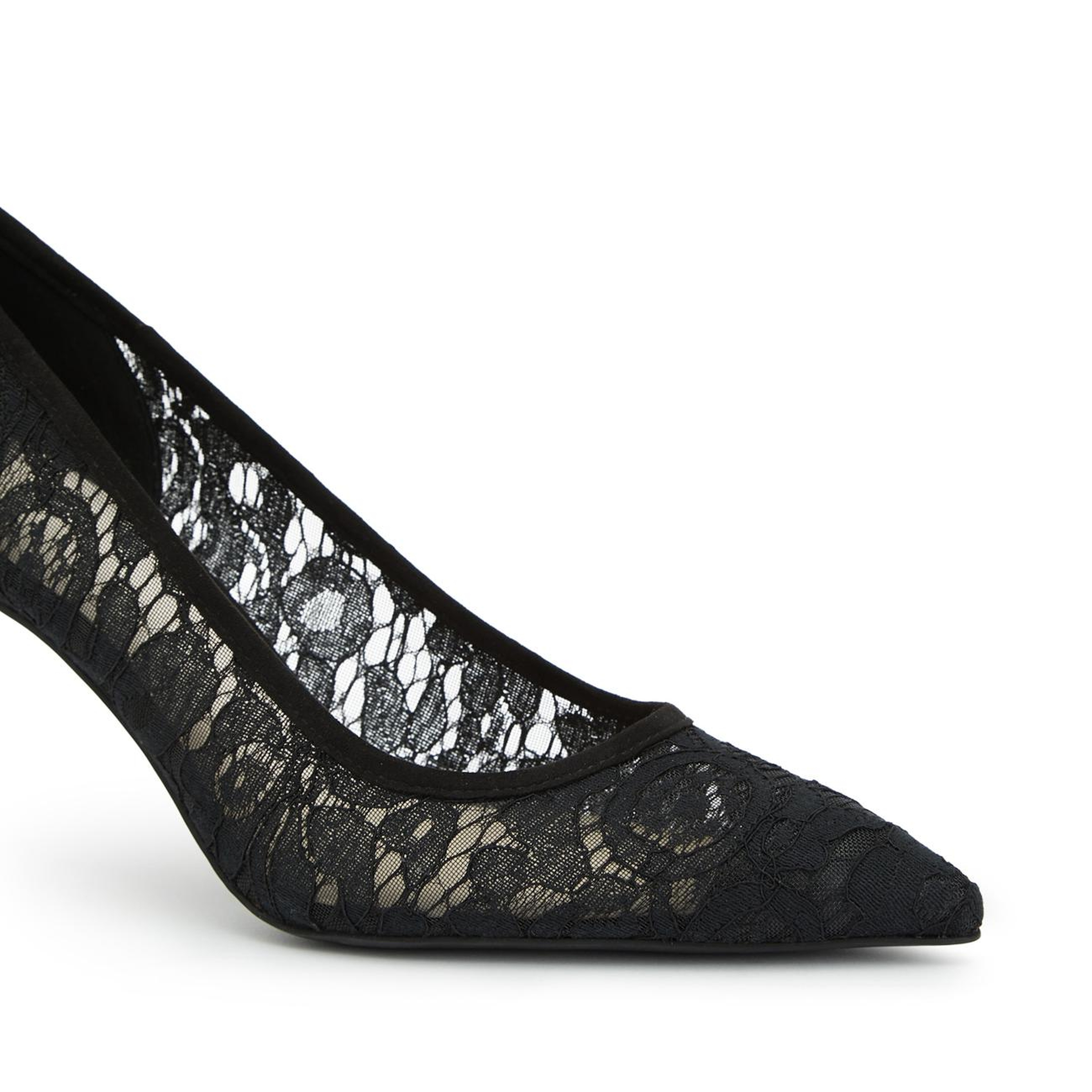 Divarese Kadın Siyah Dantelli Stiletto