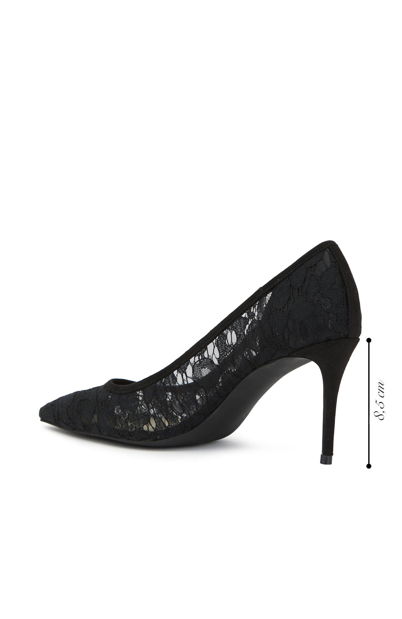 Divarese Kadın Siyah Dantelli Stiletto