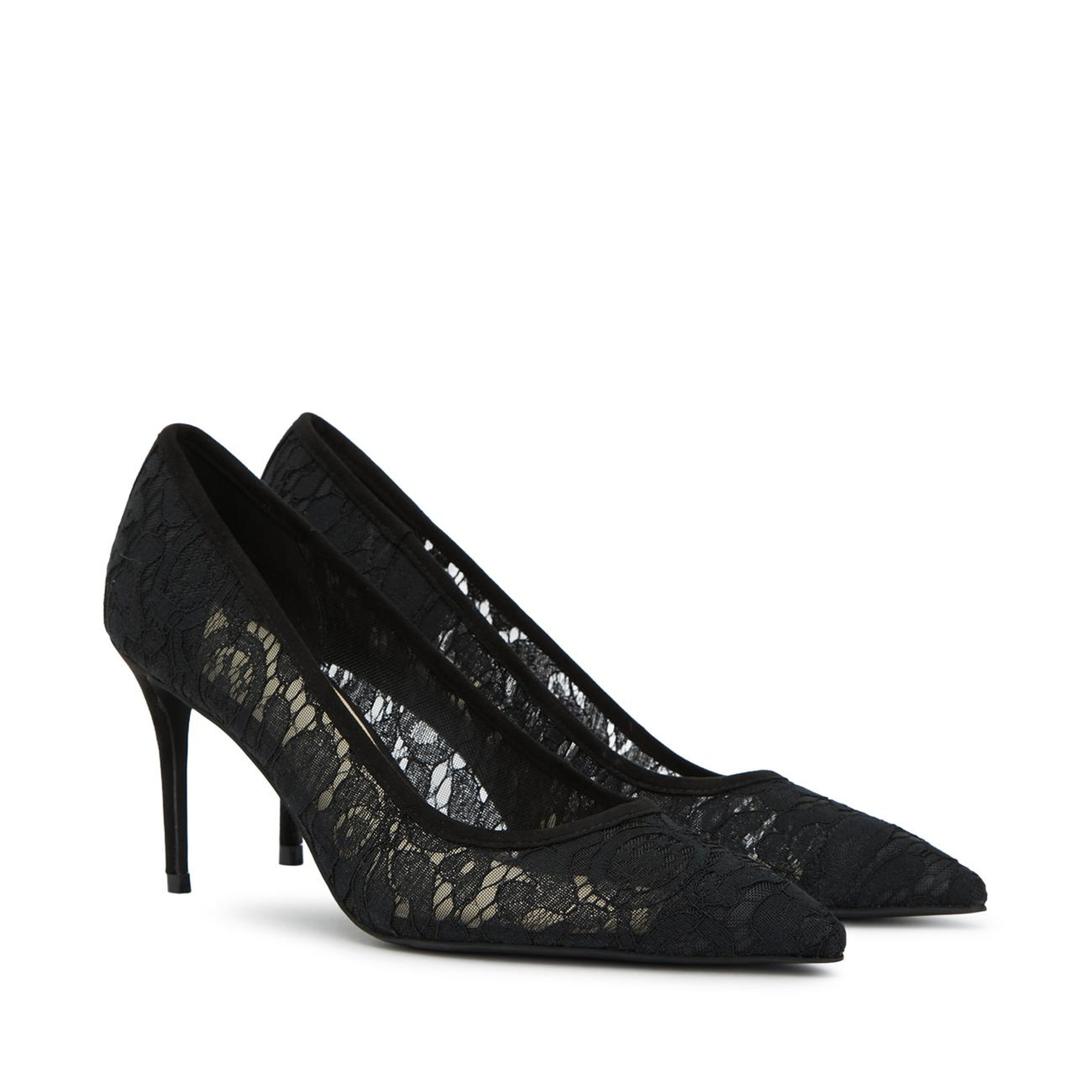Divarese Kadın Siyah Dantelli Stiletto