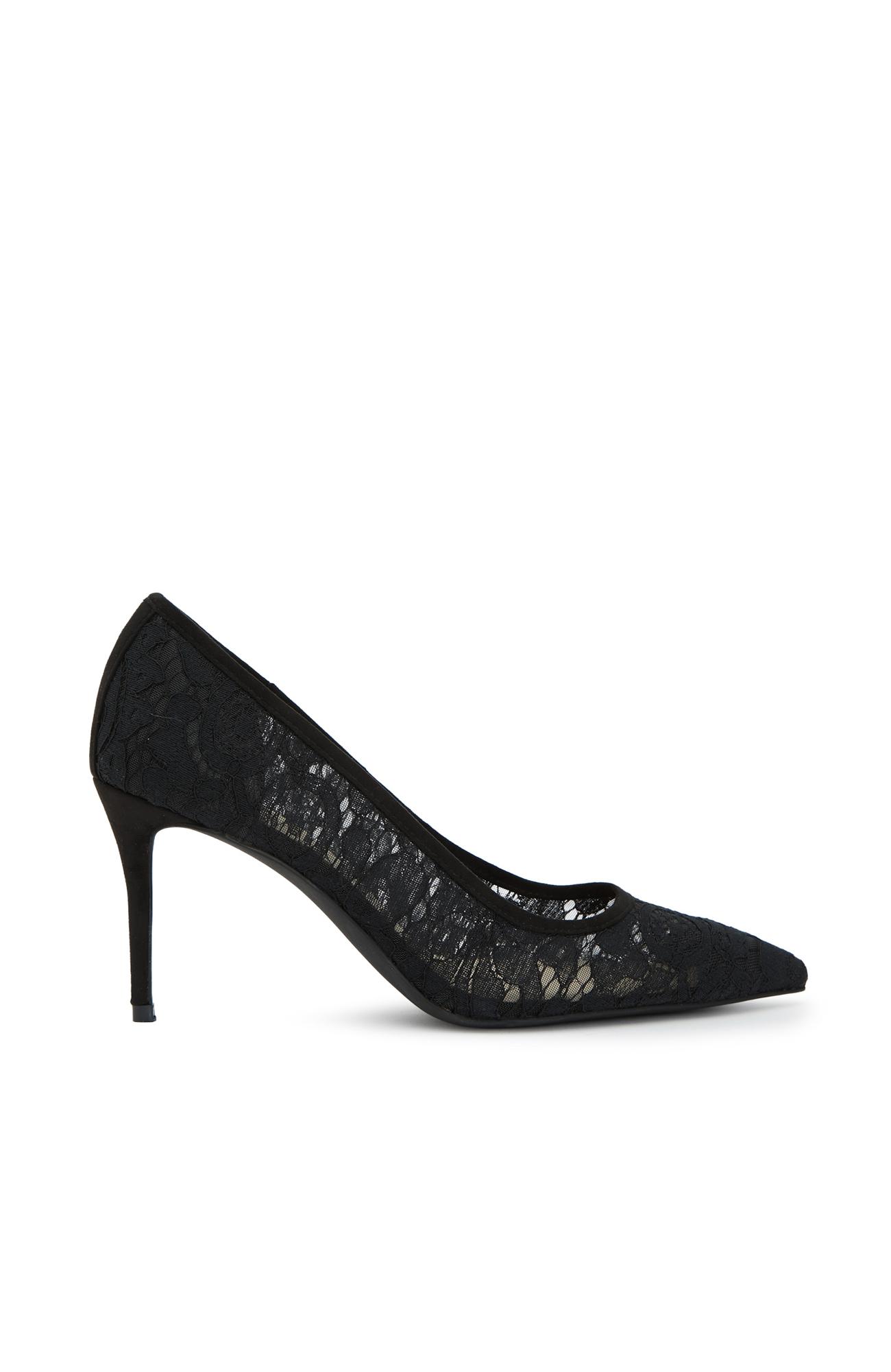 Divarese Kadın Siyah Dantelli Stiletto