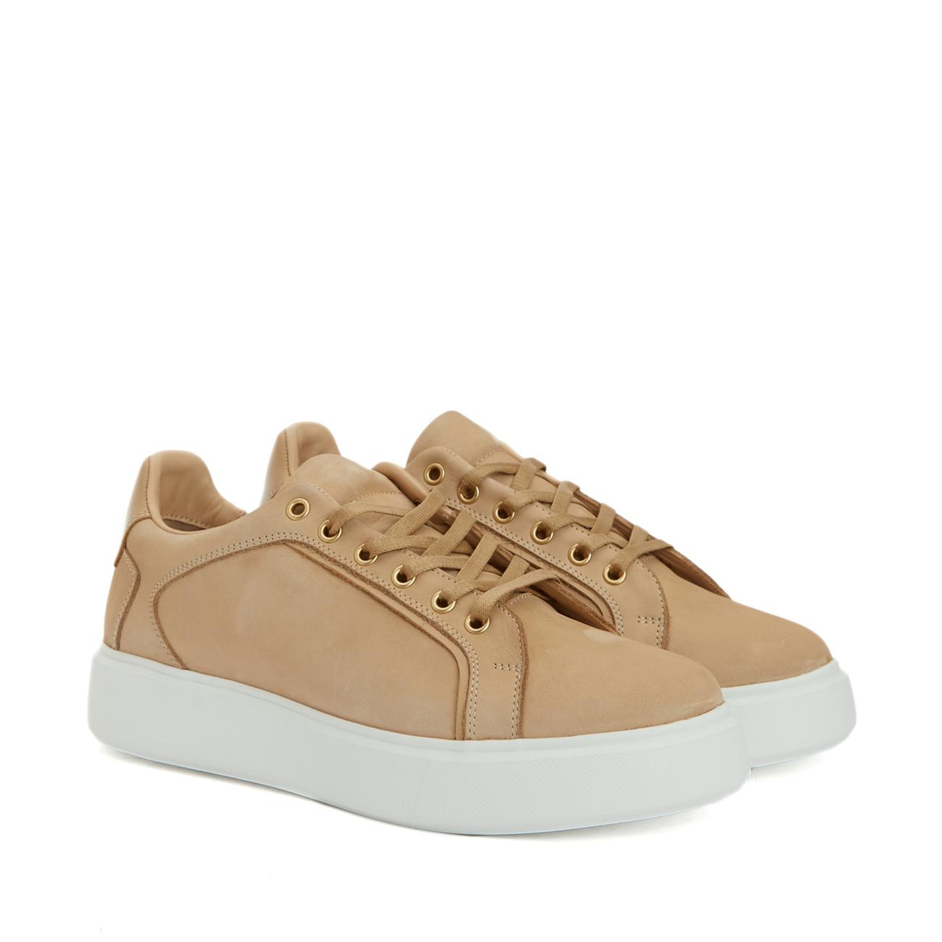 Divarese Kadın Kum Deri Sneaker