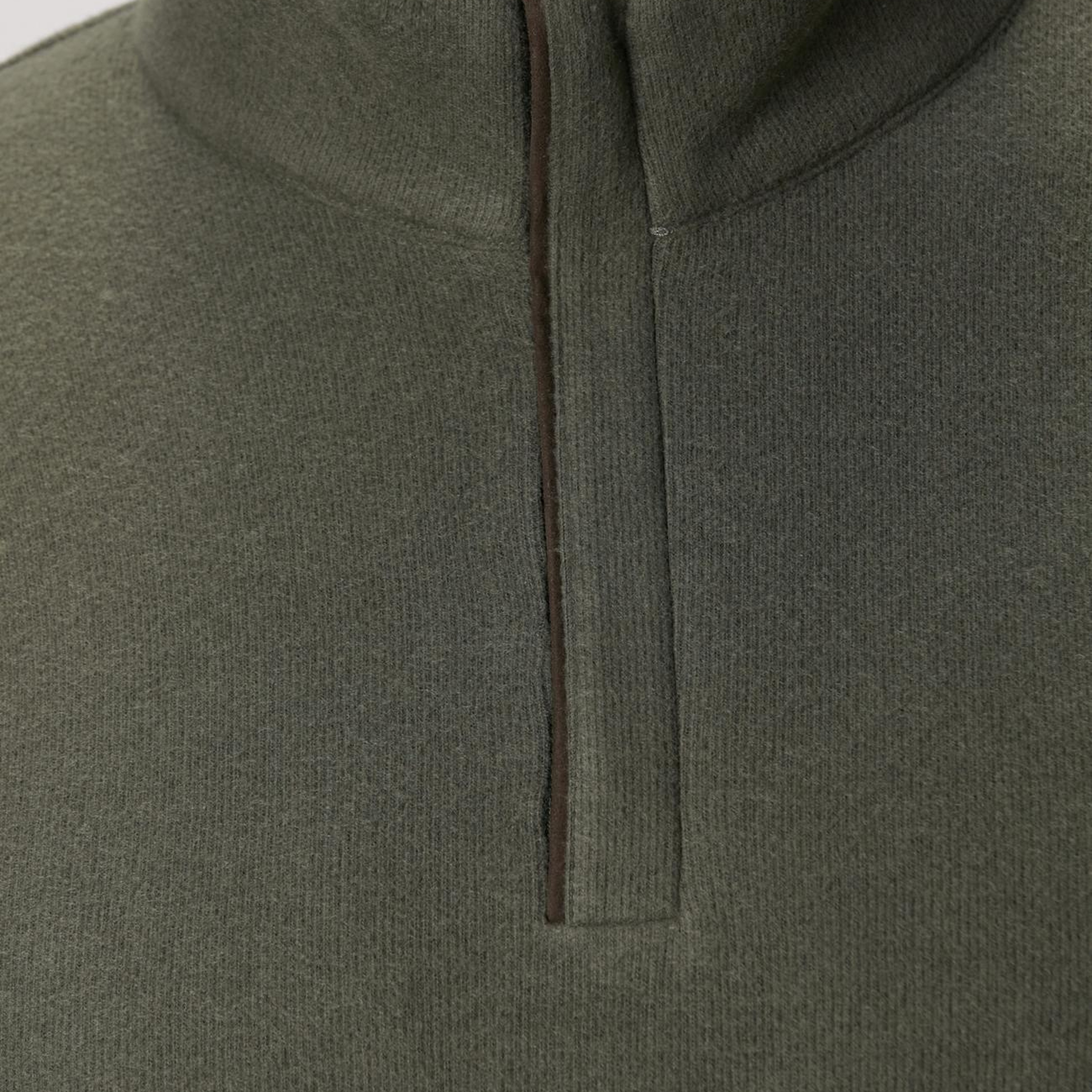Network Erkek Haki Süet Garni Detaylı Sweatshirt