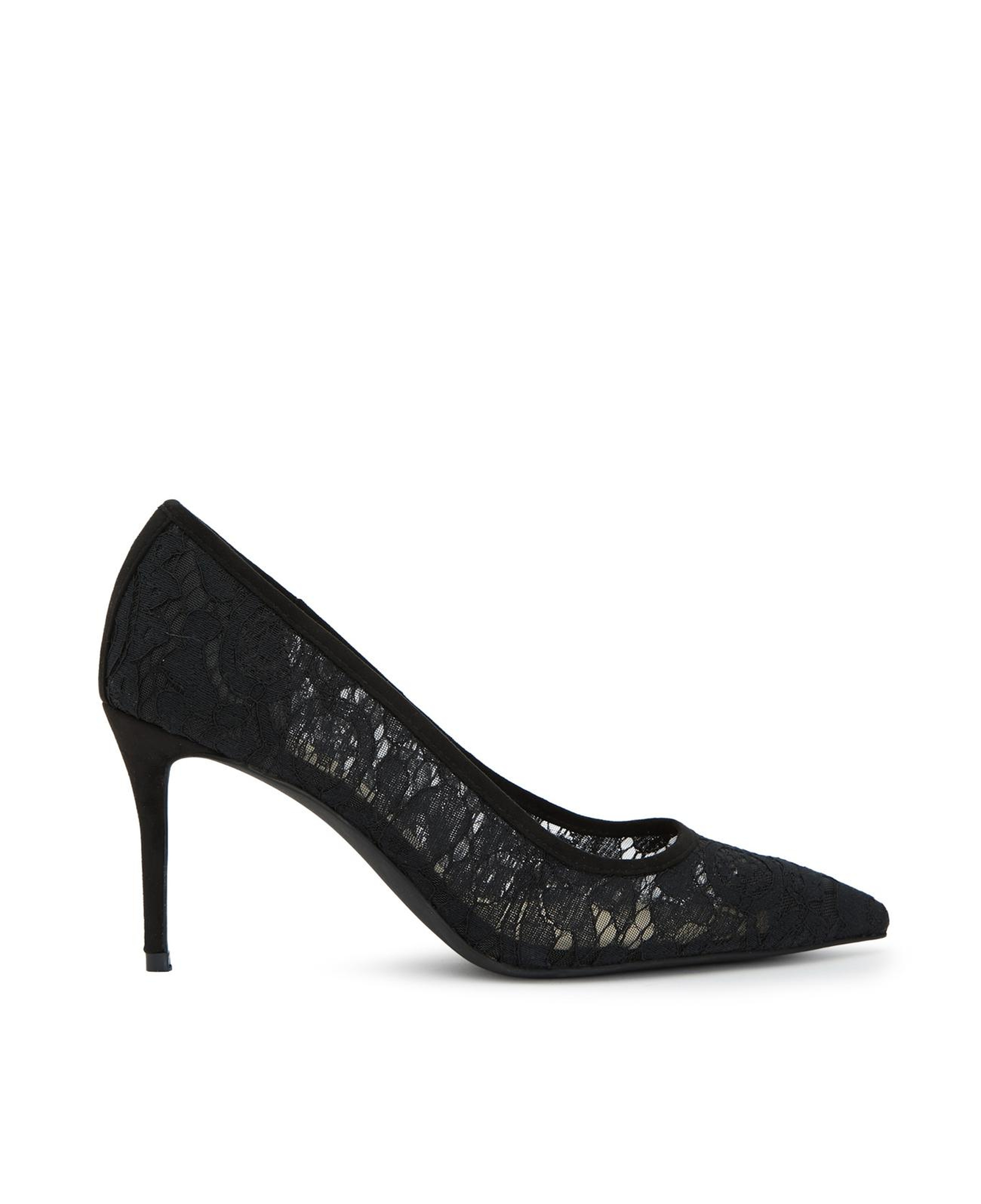 Divarese Kadın Siyah Dantelli Stiletto