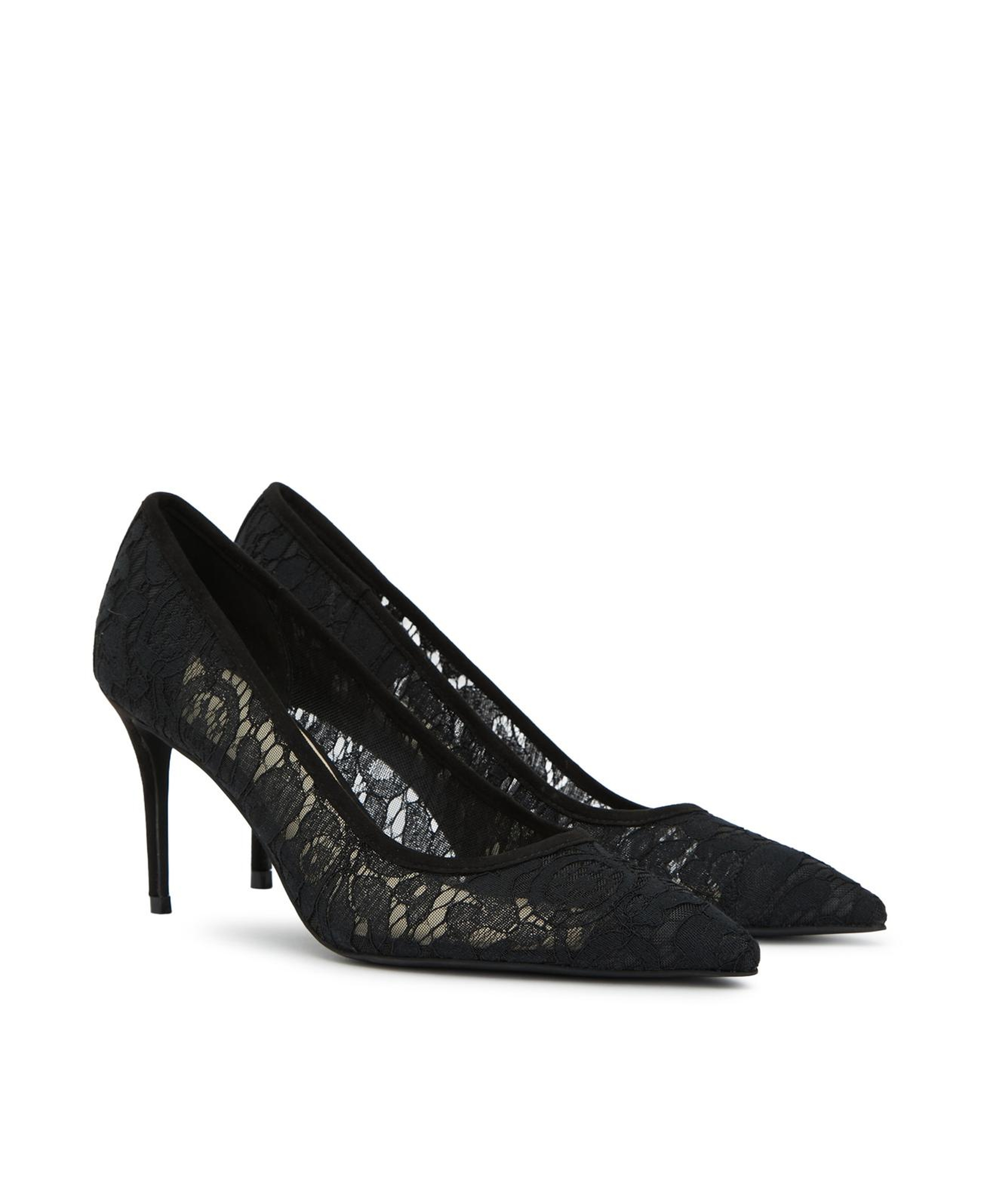 Divarese Kadın Siyah Dantelli Stiletto