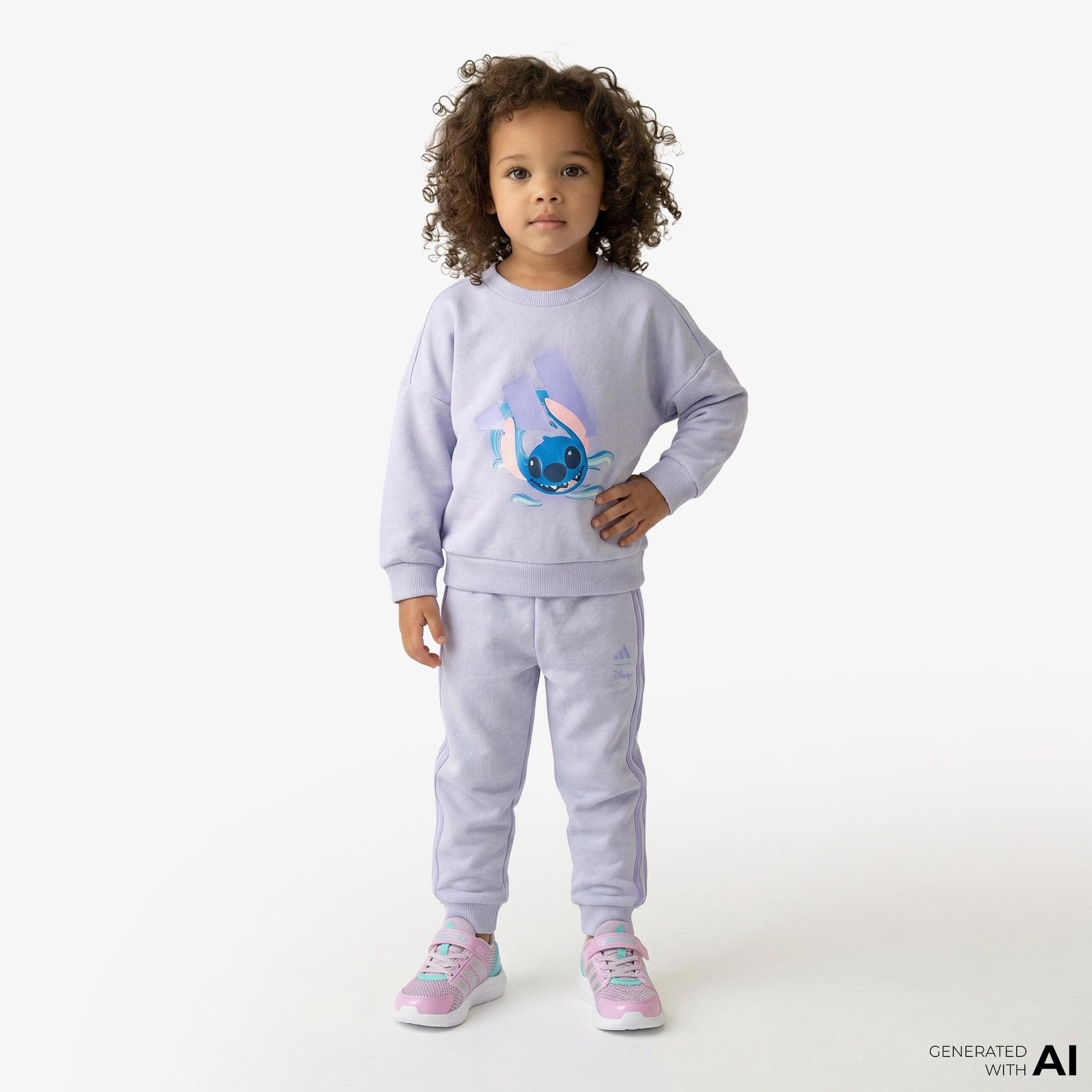 adidas x Disney Lilo & Stitch Çocuk Mor Eşofman Takımı