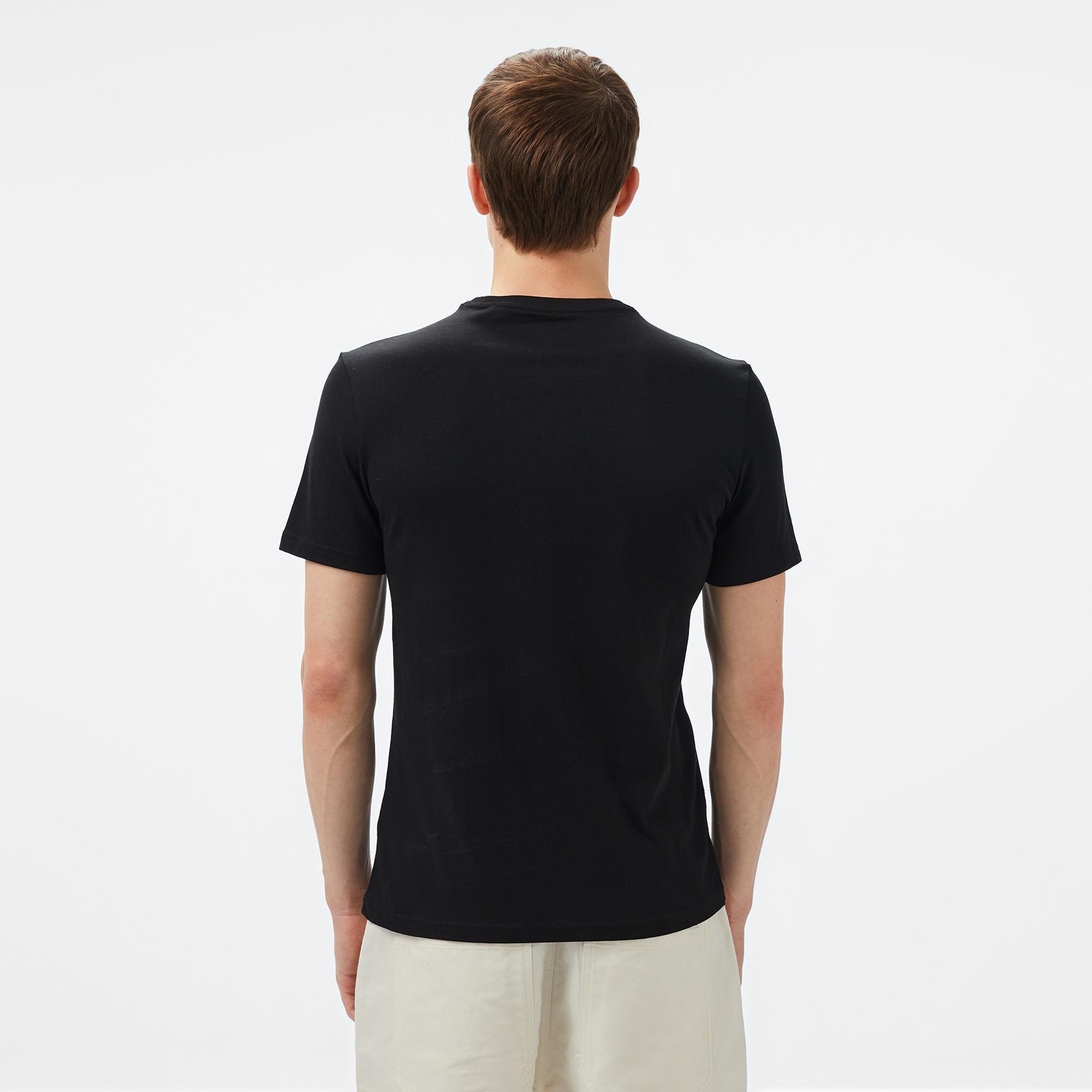 Guess Triangle Mid Organic Stream 180 Erkek Siyah T-Shirt