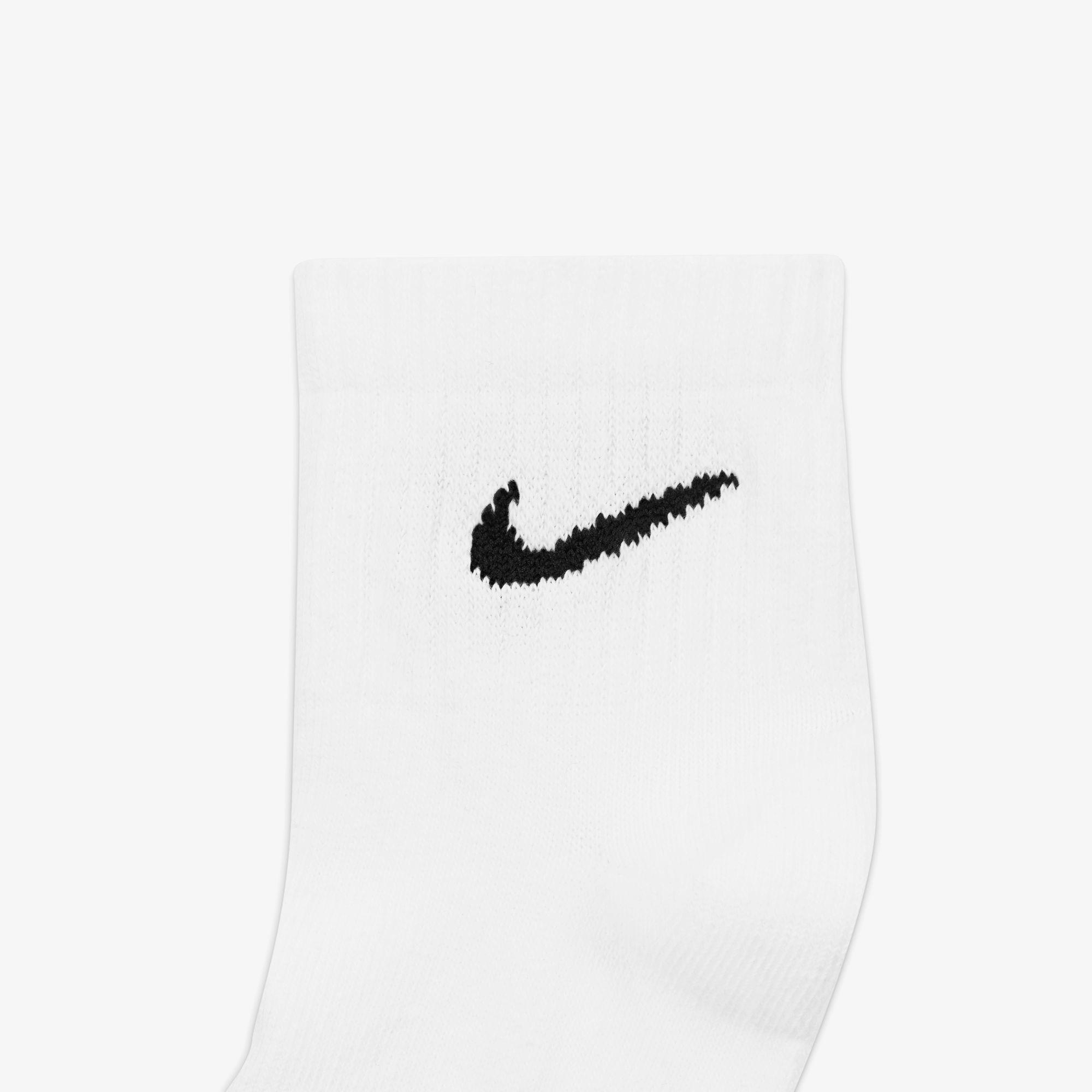 Nike Everyday Lightweight 3'lü Unisex Beyaz Çorap