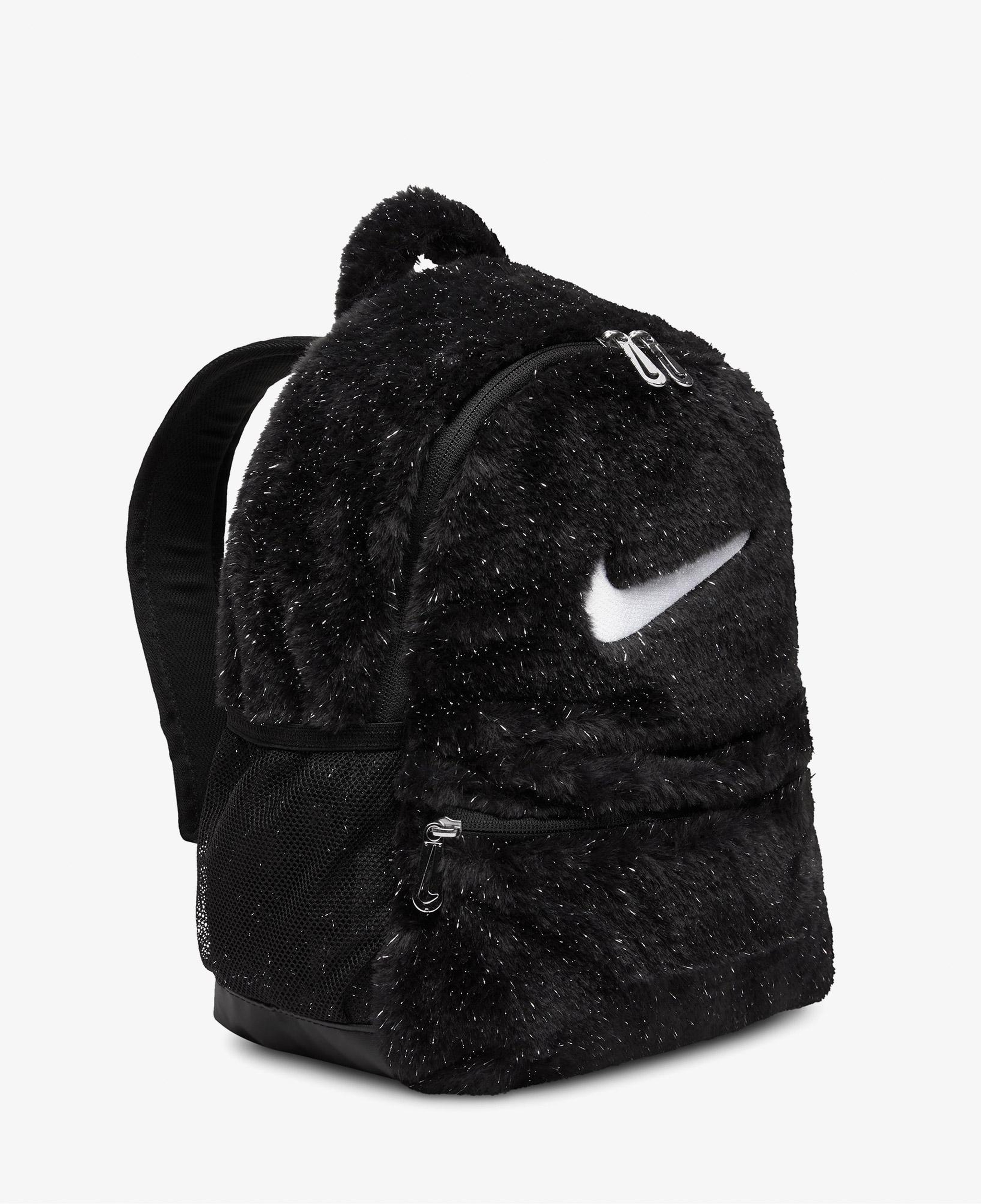 Nike Faux Fur Çocuk Siyah Sırt Çantası