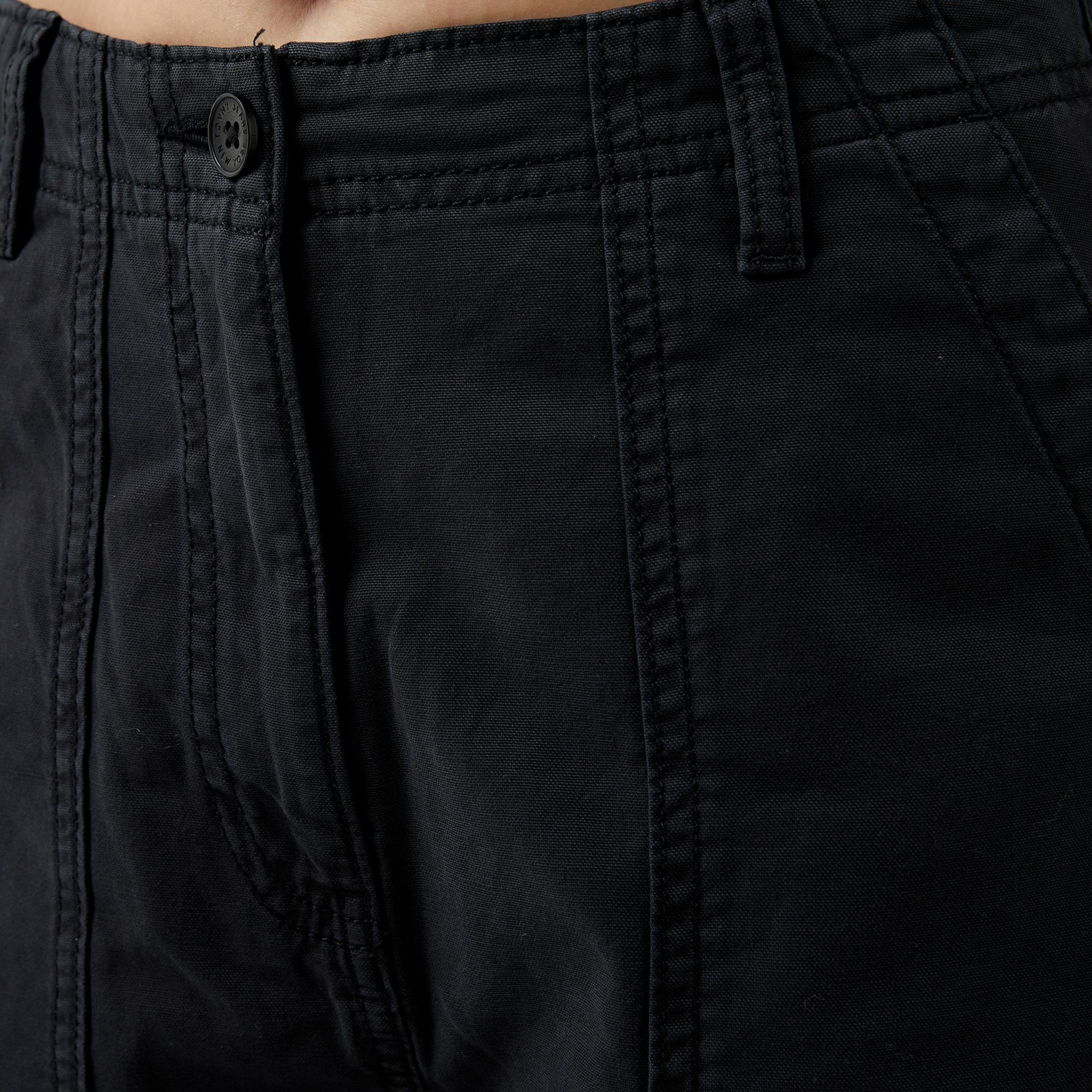 Tommy Hilfiger Jeans Gmd Harper Canvas Kadın Siyah Kargo Pantolon