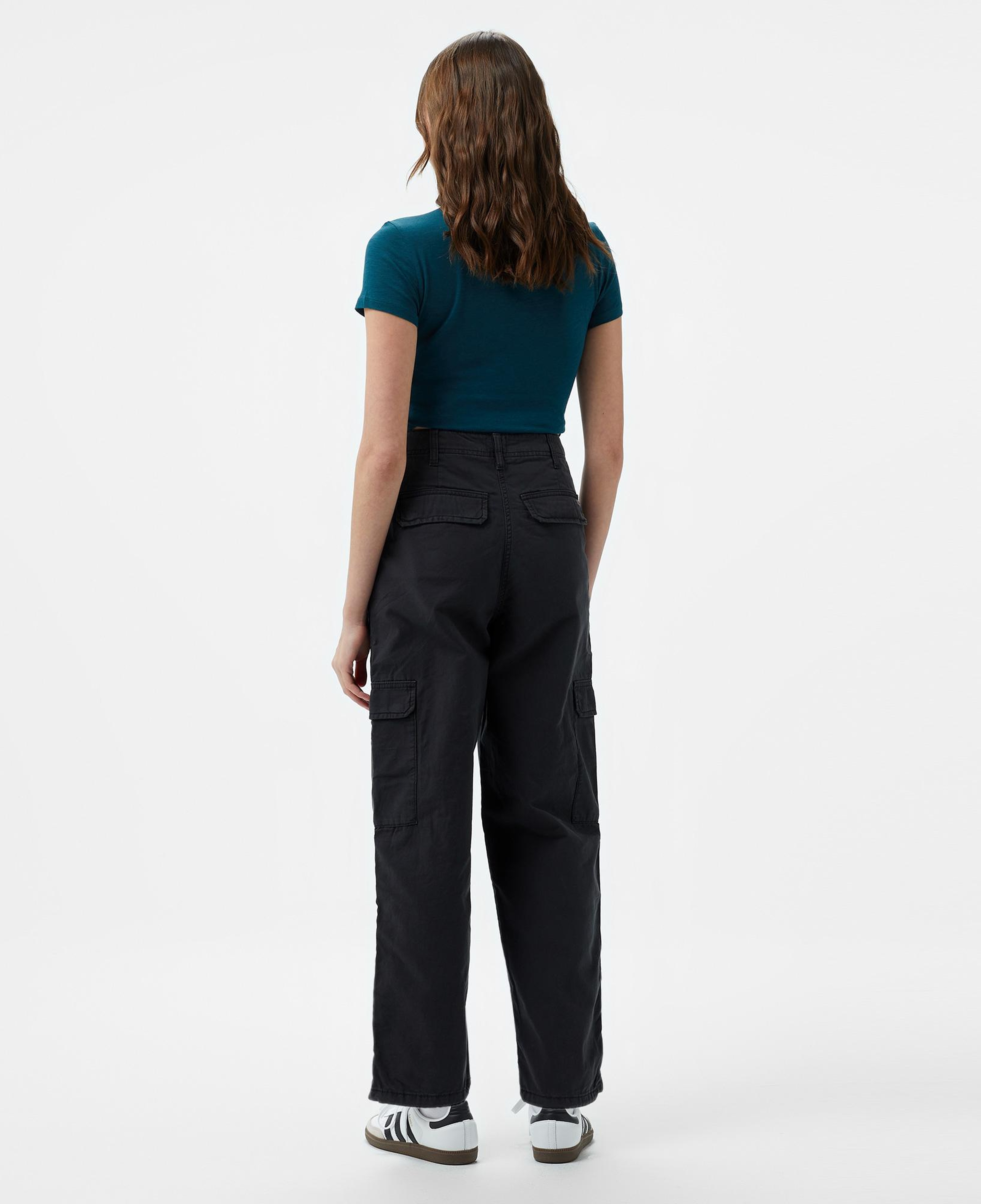 Tommy Hilfiger Jeans Gmd Harper Canvas Kadın Siyah Kargo Pantolon