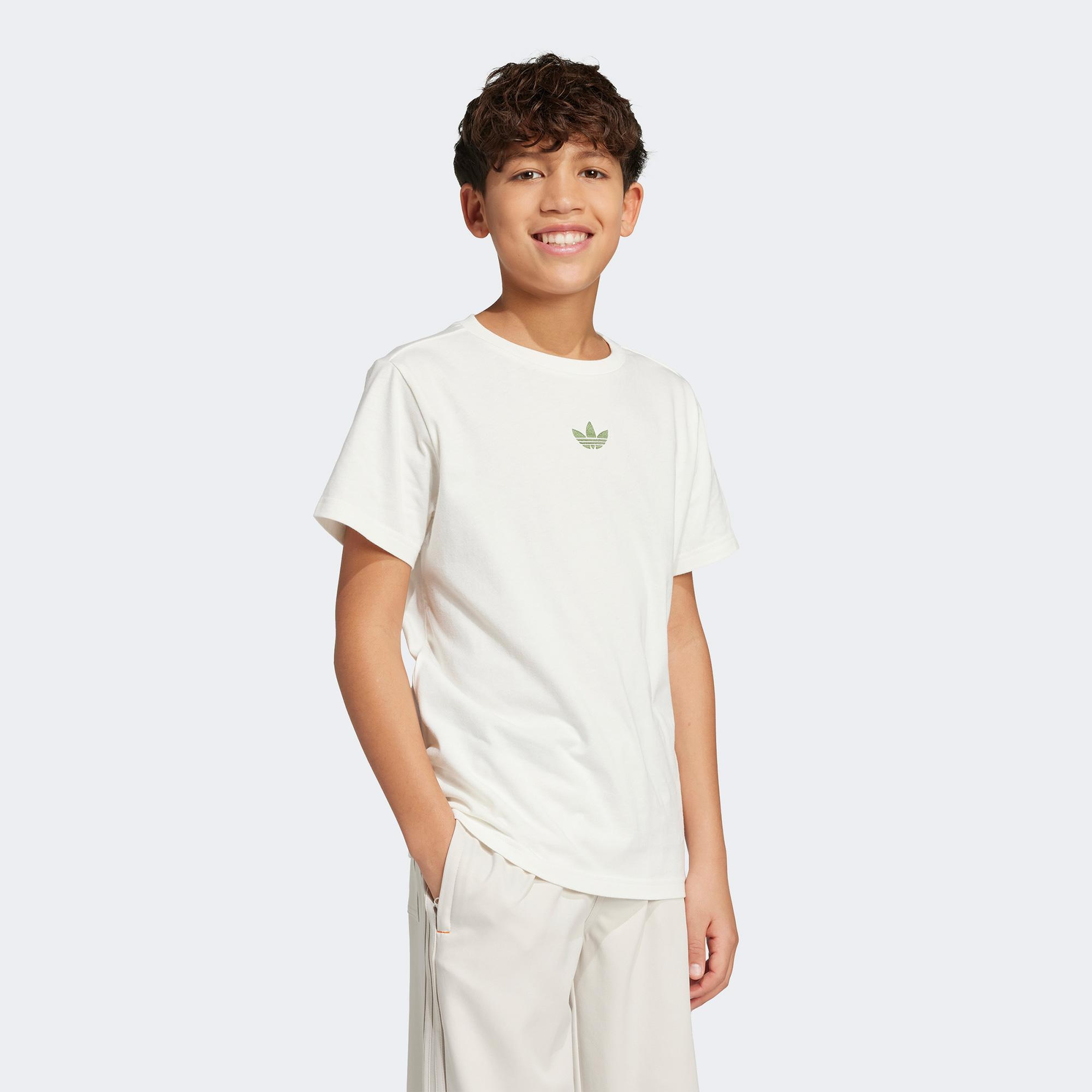 adidas Minecraft JR Trefoil Infıll Genç Çocuk Beyaz T-Shirt