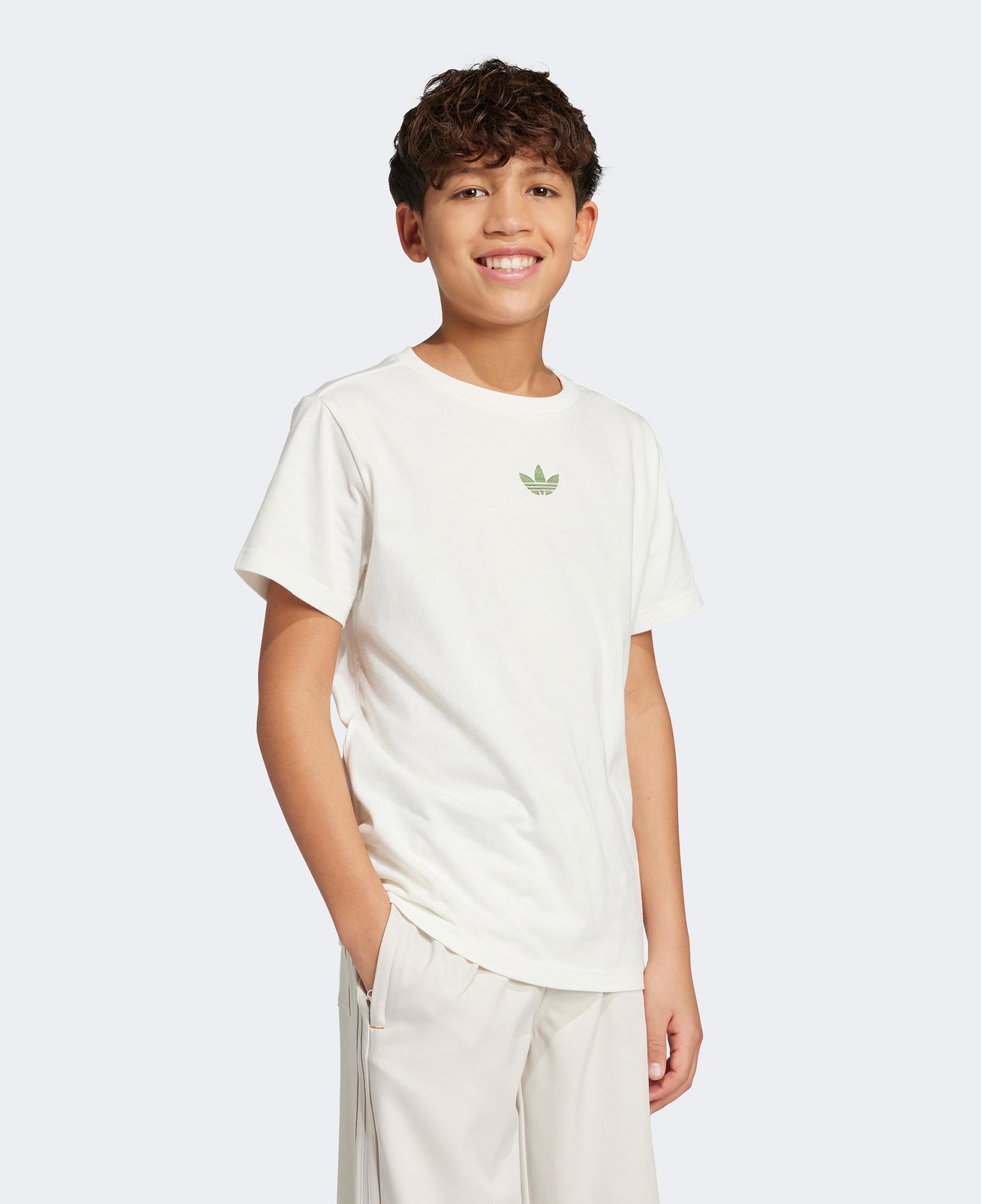 adidas Minecraft JR Trefoil Infıll Genç Çocuk Beyaz T-Shirt
