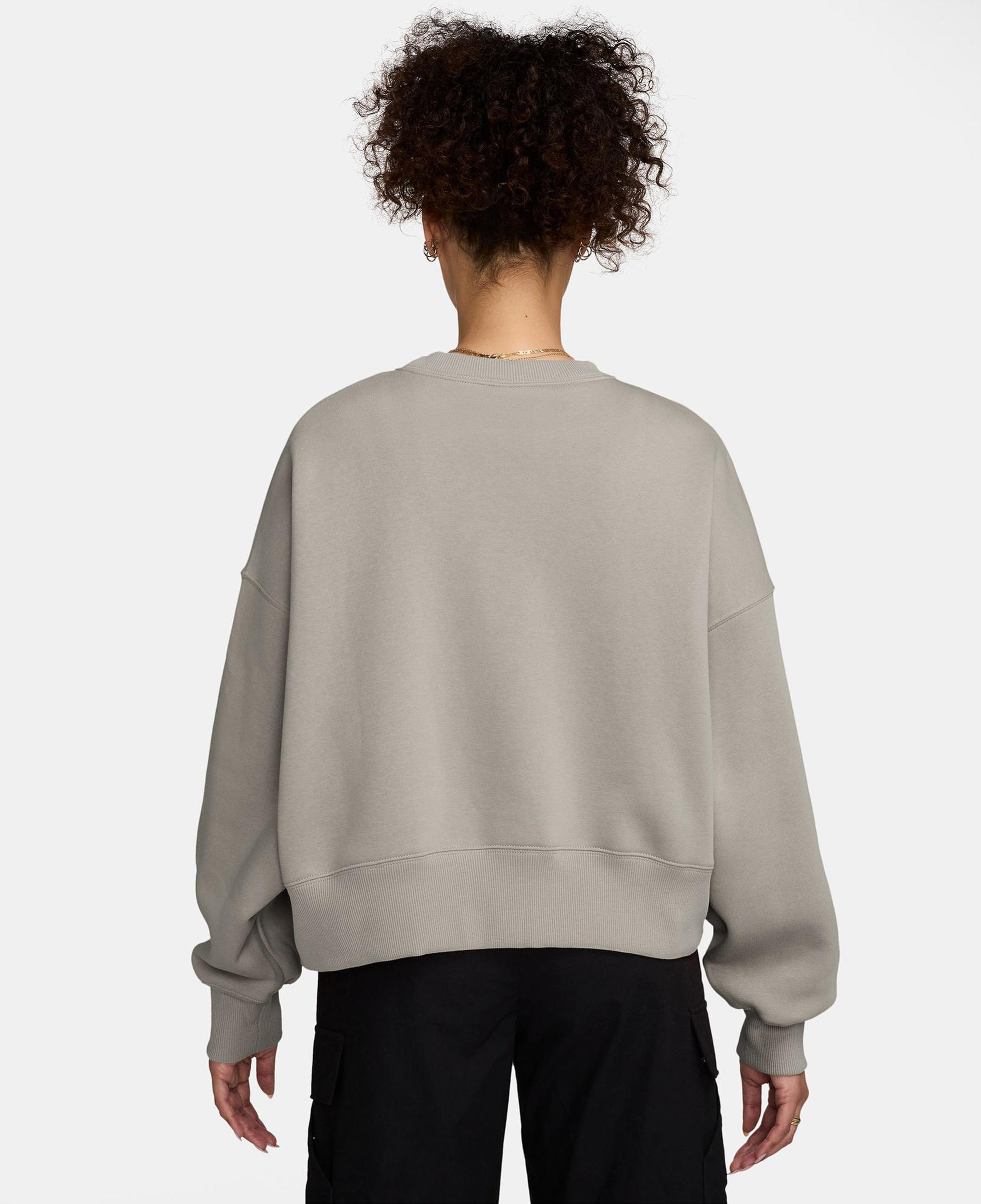 Nike Sportswear Phoenix Fleece Over size Crew Kadın Gri Sweatshirt